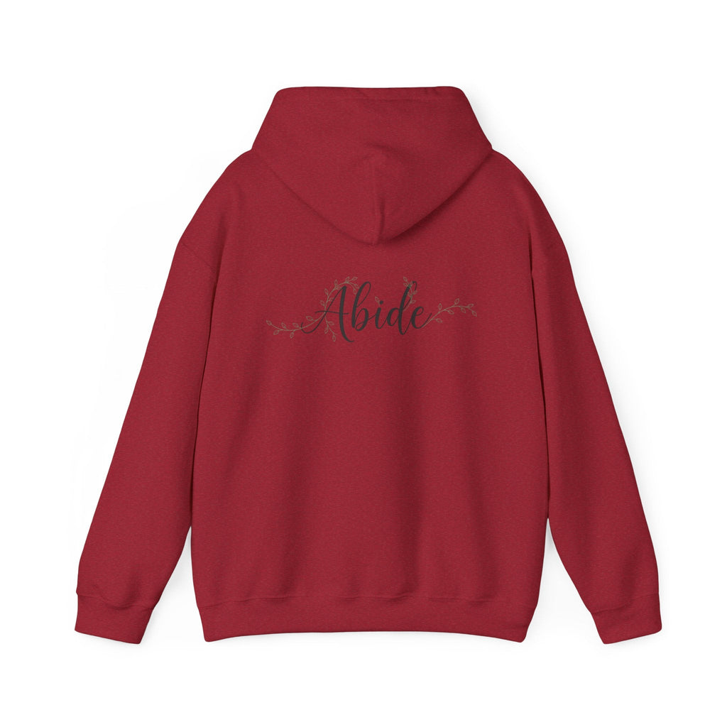 Abide Hoodie – Vine Wrapped John 15:5 Christian Hoodie for Cozy Devotion Printify