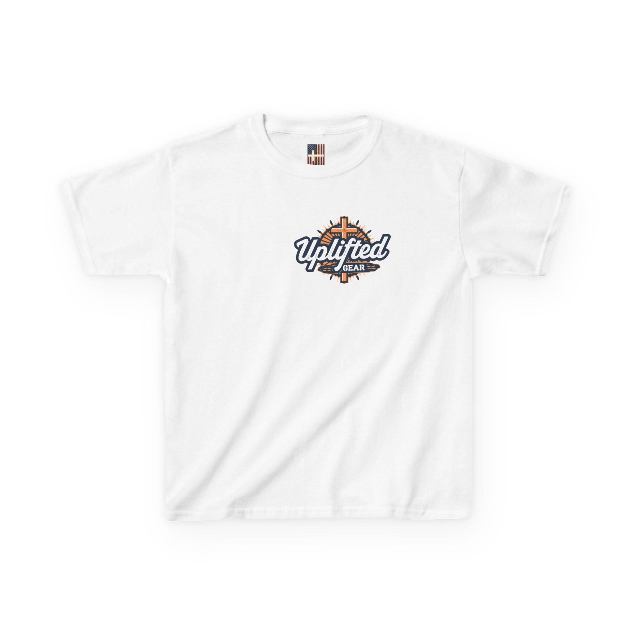 ✨ Chosen. Loved. Redeemed. – Elegant Christian Kids T-Shirt | Gold Foil Faith Tee | Subtle Cross & Heart Design | Inspirational Bible Verse Apparel by Uplifted Gear Printify