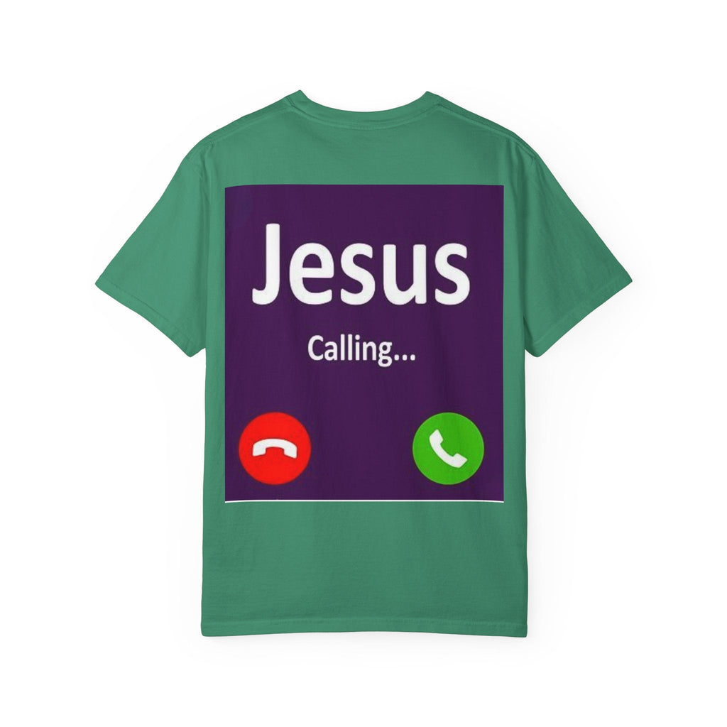Jesus Calling T-shirt, – Funny Cell Phone Screen Christian T-shirt, for Divine Connection & Faith Humor Printify