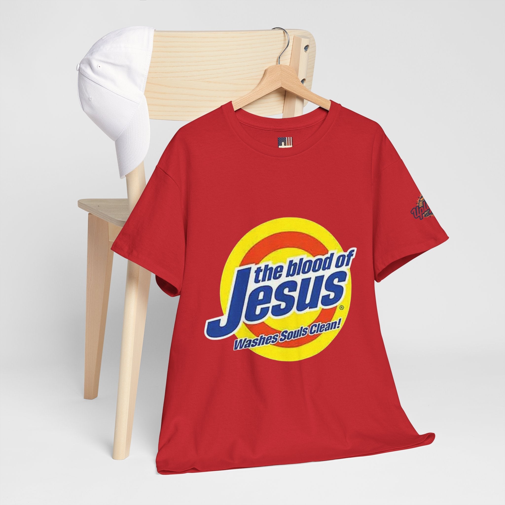 Blood of Jesus Washes Souls Clean T-shirt - Funny Tide Parody - Christian Faith T-shirt Printify