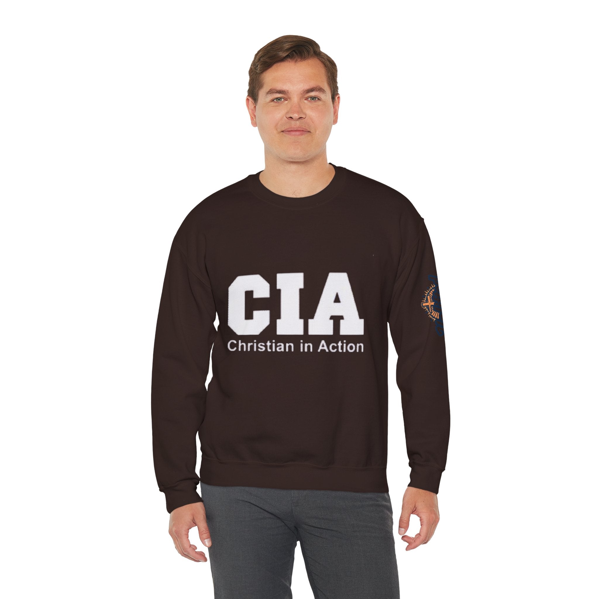 CIA Christian in Action Sweatshirt - Funny Faith Parody Sweatshirt - Mission Ready Apparel Printify
