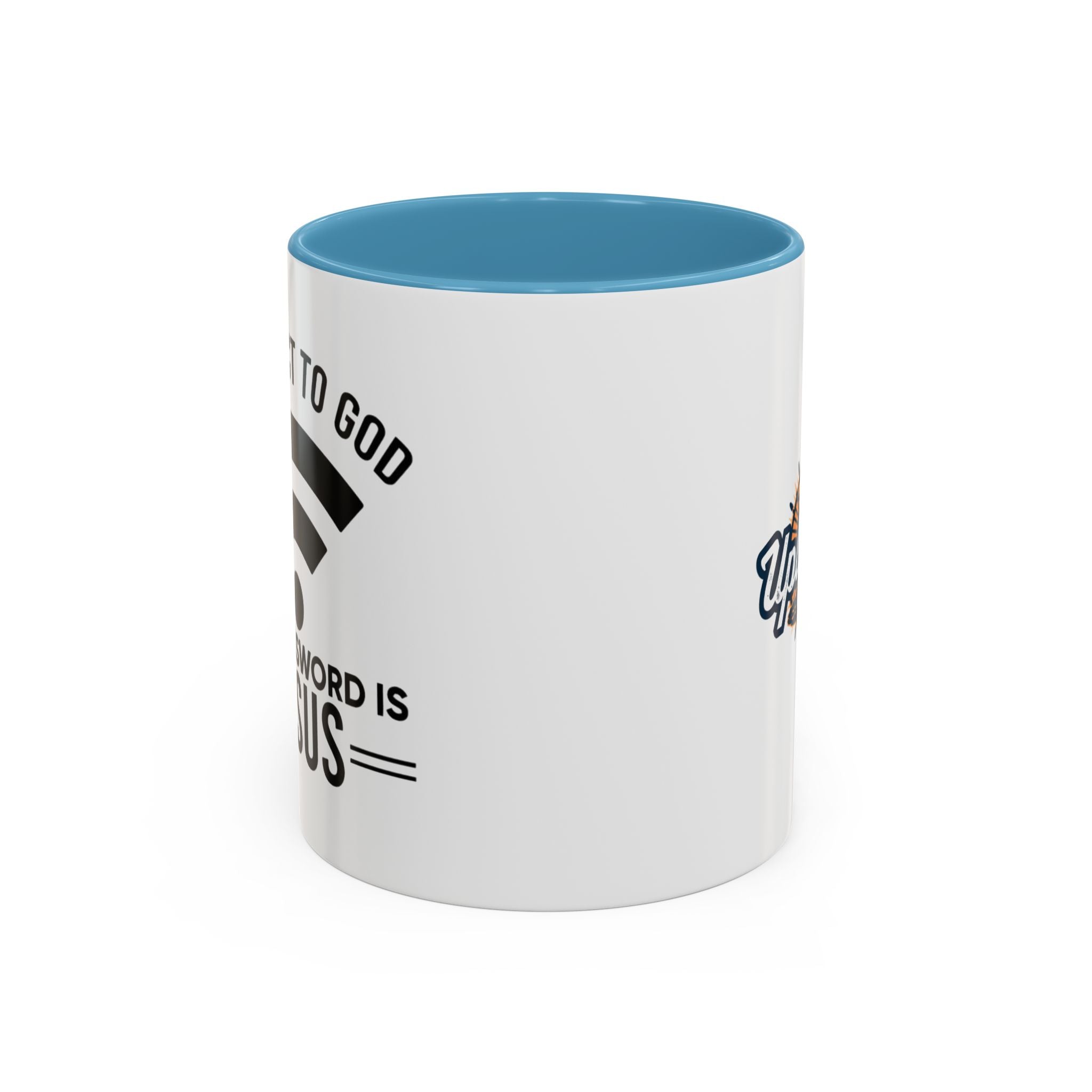 Connect to God Coffee Mug — "WIFI Password is Jesus" Funny Christian Faith Mug Printify