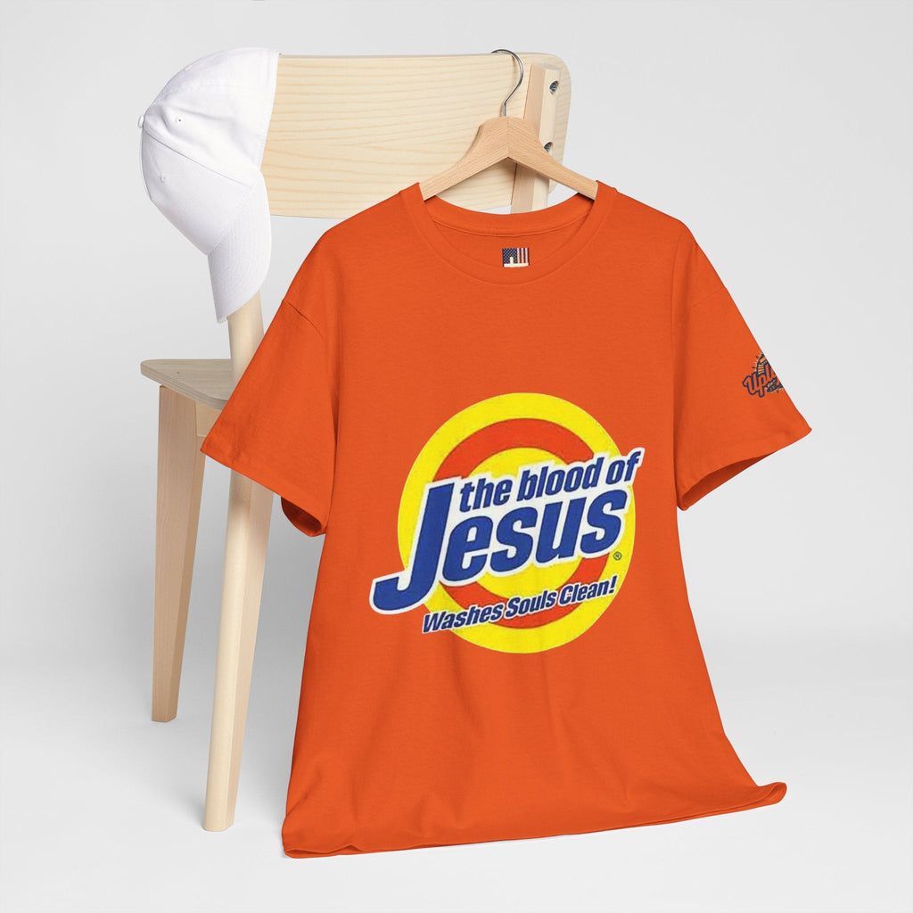Blood of Jesus Washes Souls Clean T-shirt - Funny Tide Parody - Christian Faith T-shirt Printify