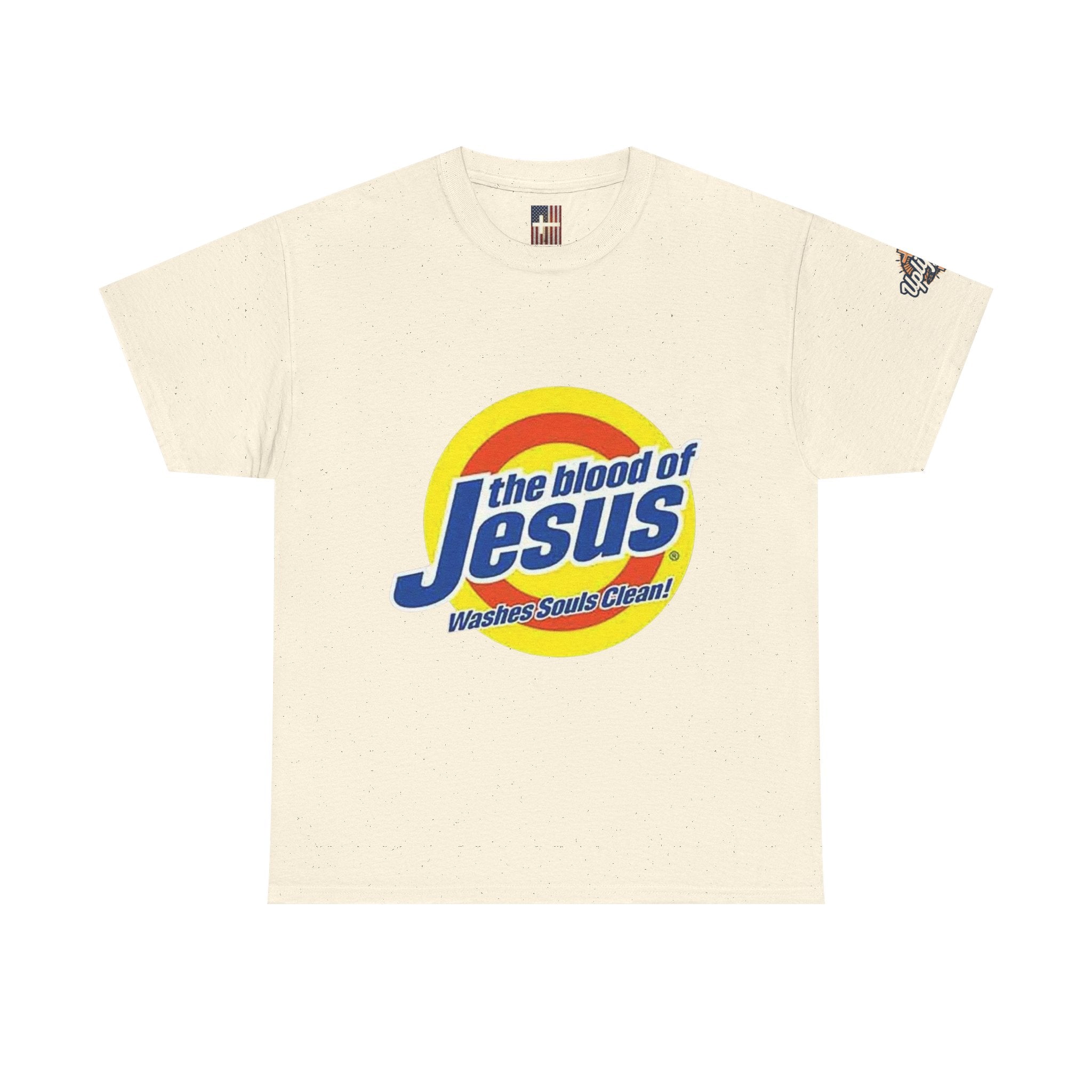 Blood of Jesus Washes Souls Clean T-shirt - Funny Tide Parody - Christian Faith T-shirt Printify