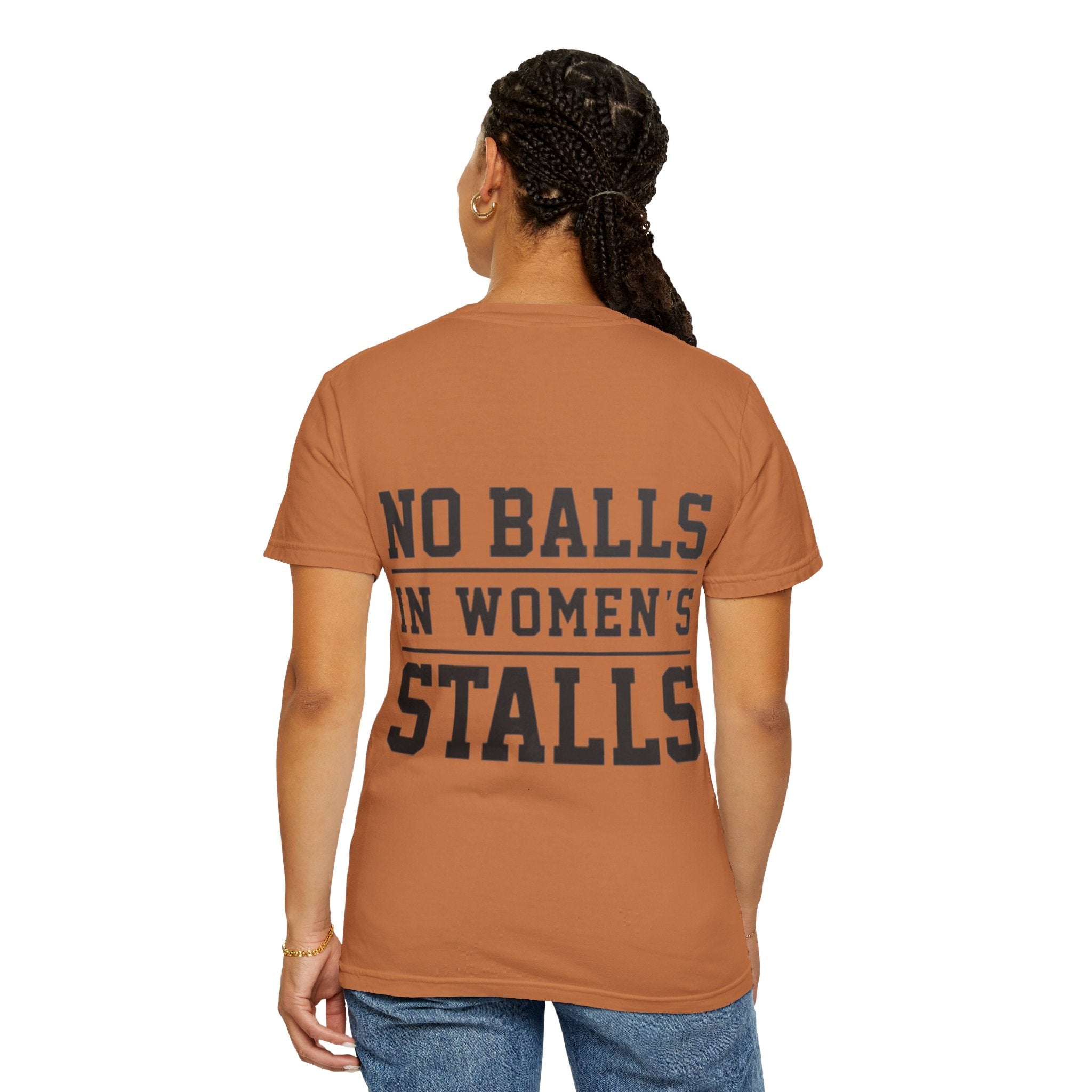 No Balls in Women’s Stalls Graphic Tee — Uplifted Sports Vibe T-Shirt Printify
