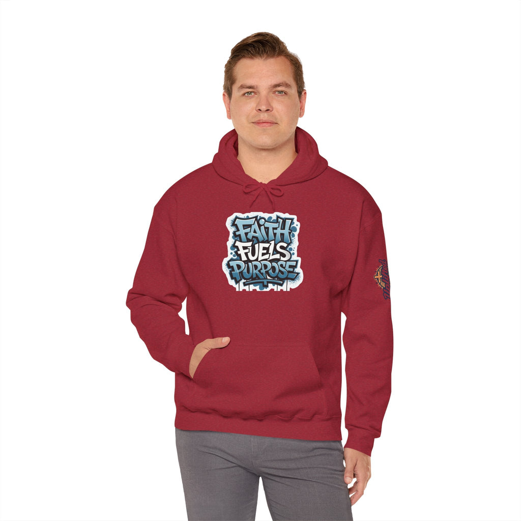 Faith Fuels Purpose Hoodie – Inspirational Christian Sweatshirt for Divine Drive & Unstoppable Belief Printify