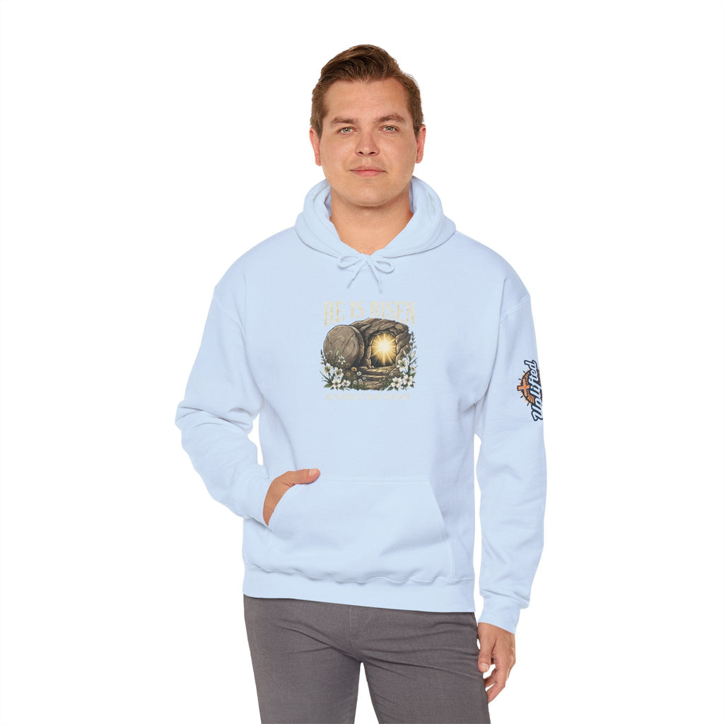 He Is Risen Hoodie — Jesus Christ Resurrection Easter Hoodie Printify