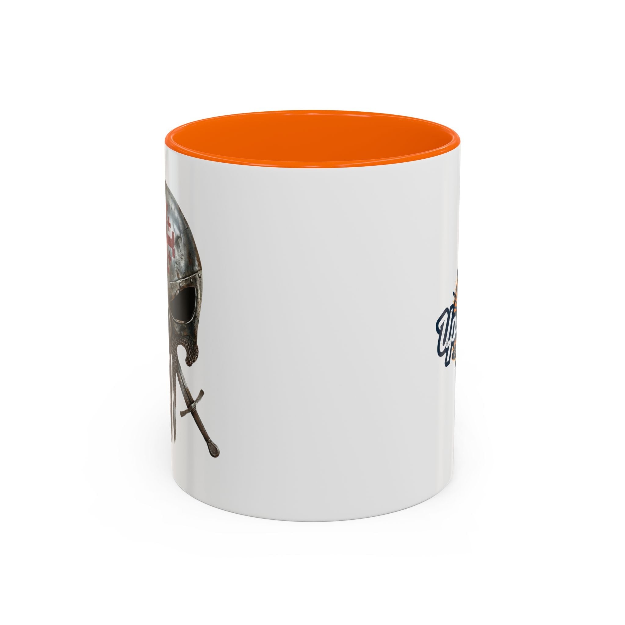 Crusader Knight Coffee Mug — 'Armor of God' Christian Skull 11/15oz Accent Mug Printify