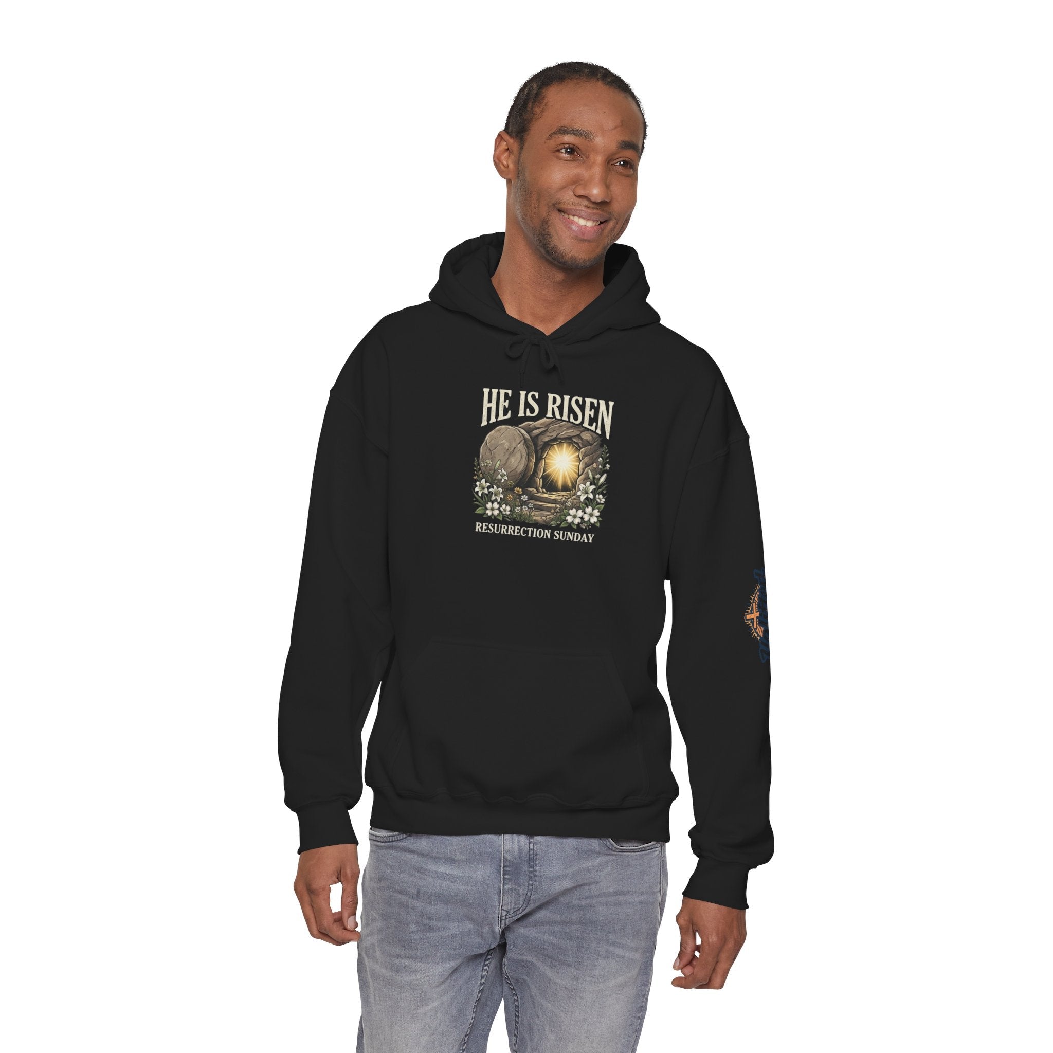 He Is Risen Hoodie — Jesus Christ Resurrection Easter Hoodie Printify