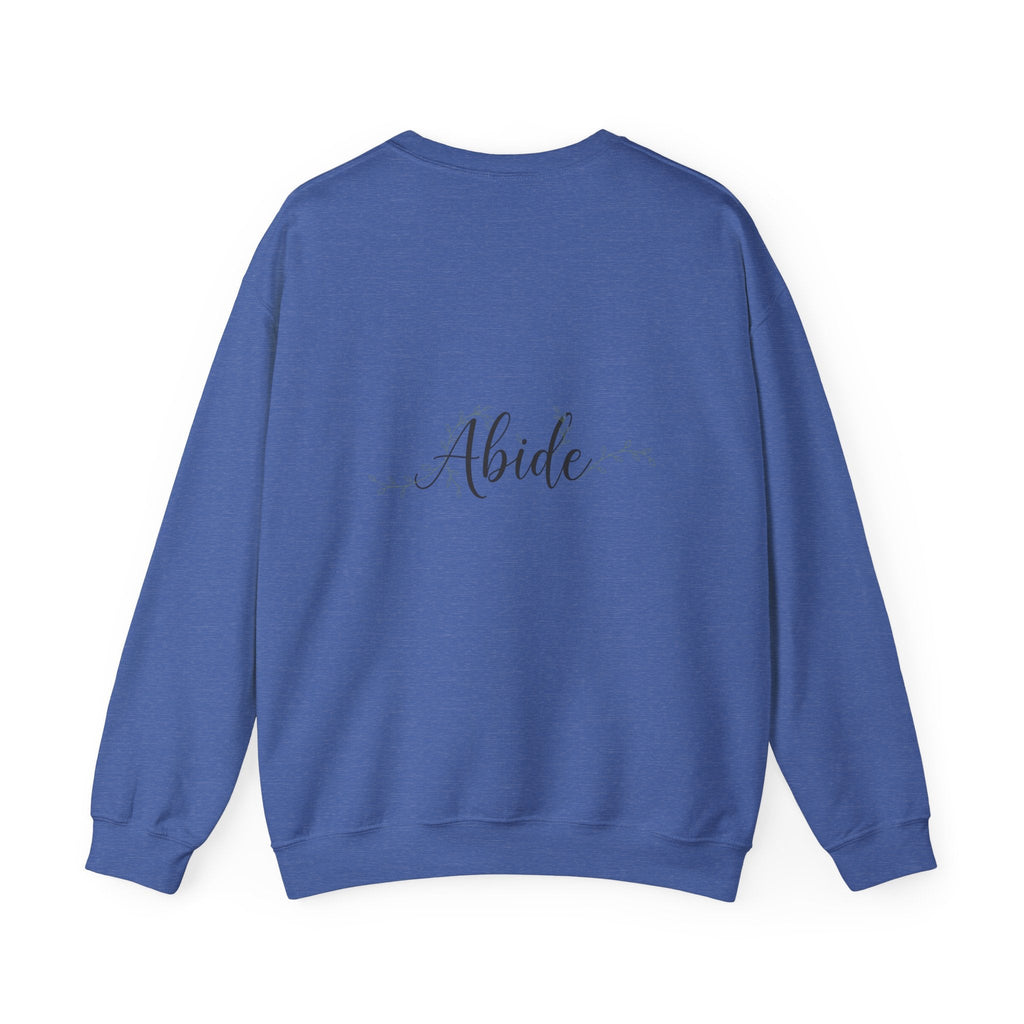 Abide Sweatshirt – Vine Wrapped John 15:5 Christian Sweatshirt for Cozy Devotion Printify