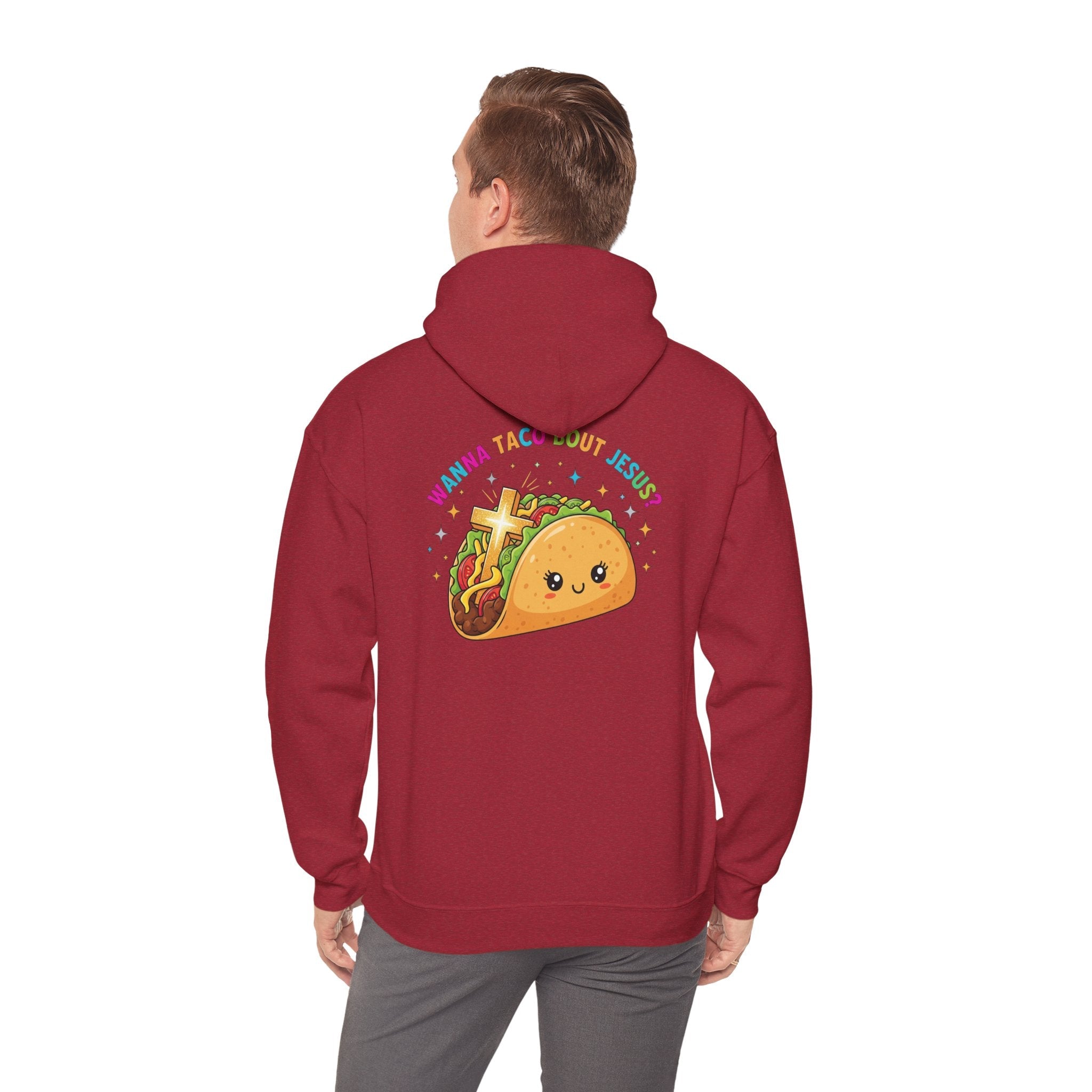 Wanna Taco 'Bout Hoodie – Cozy Christian Pun Hoodie for Faith & Fun Printify