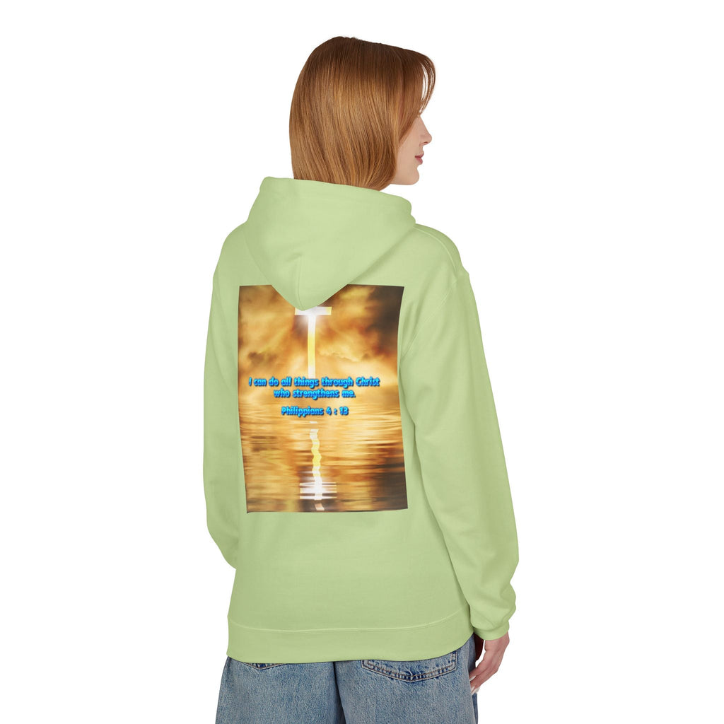 Hoodie - Philippians 4 : 13 Bible Verse Religious Design Printify