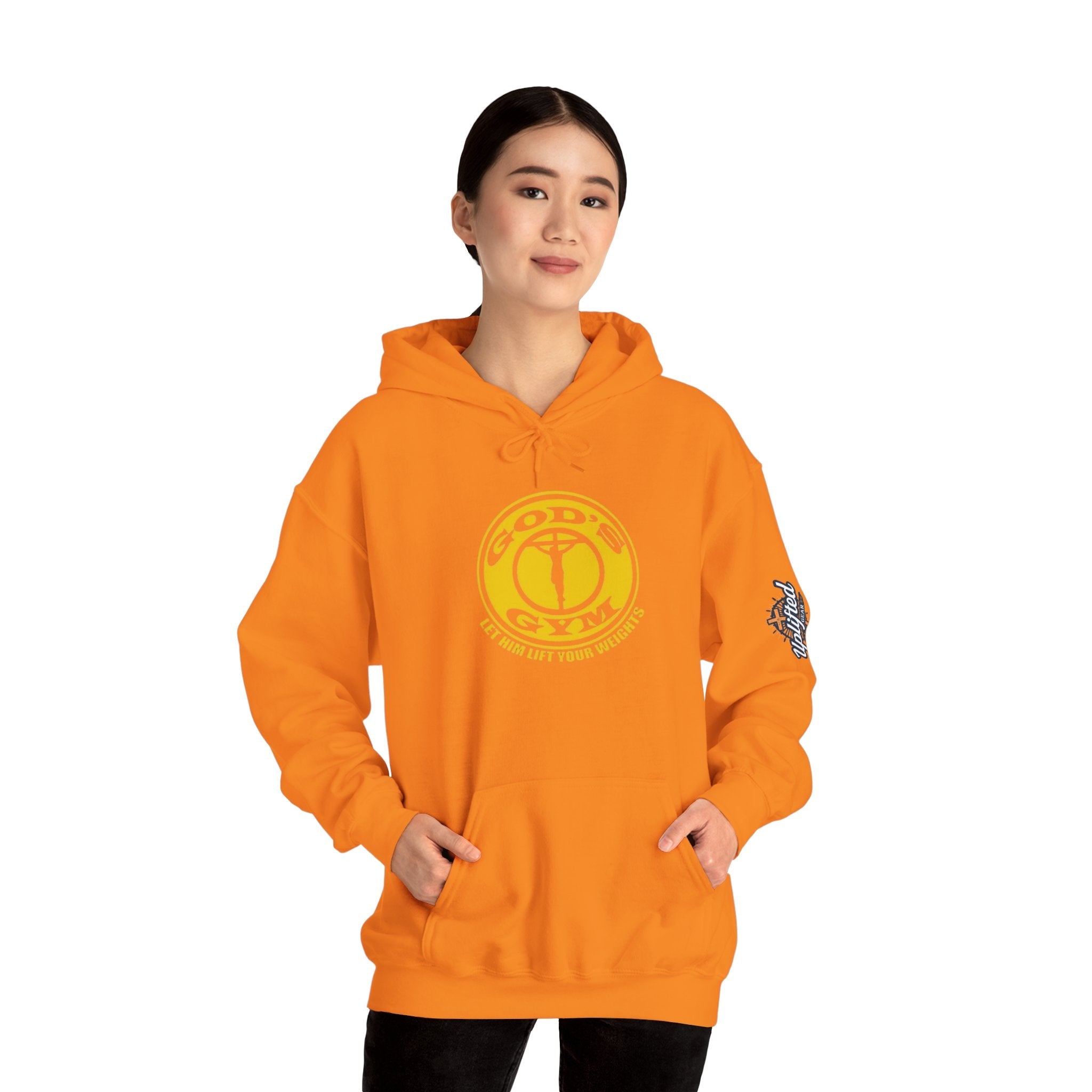 God's Gym Hoodie — "Let Him Lift Your Weights" Christian Fitness Hoodie Printify