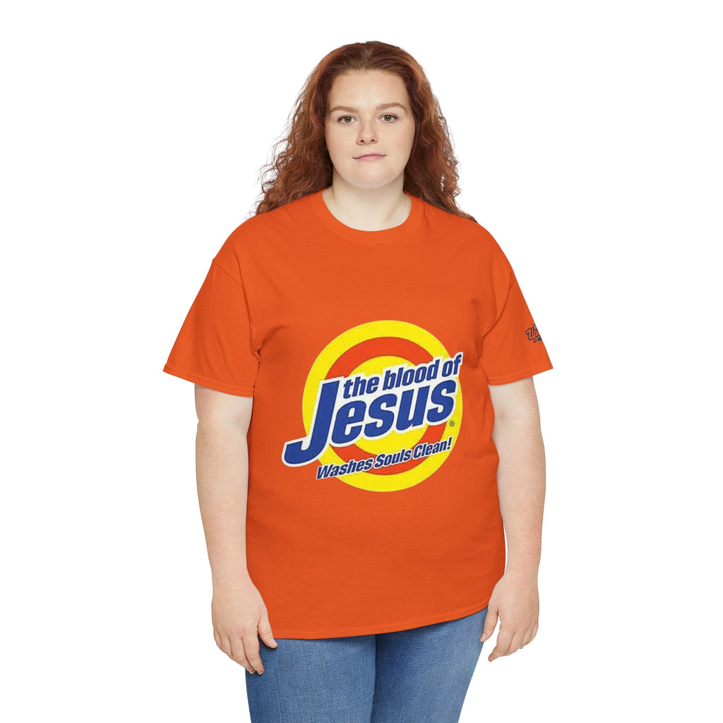 Blood of Jesus Washes Souls Clean T-shirt - Funny Tide Parody - Christian Faith T-shirt Printify