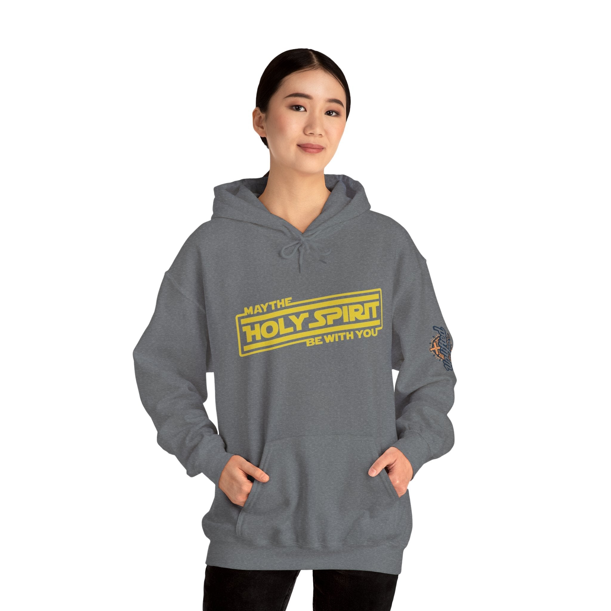 May the Holy Spirit Be With You Hoodie - Christian Star Wars Parody Hoodie Printify