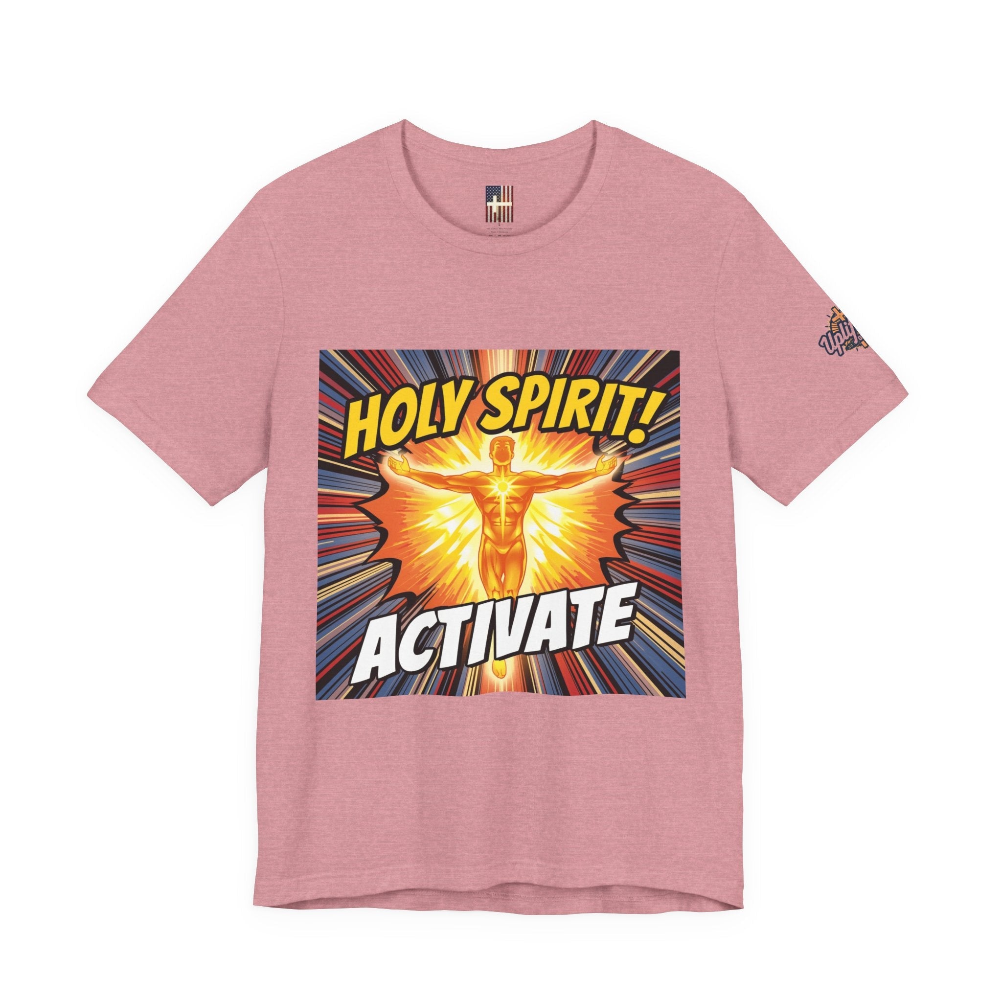 Holy Spirit Activate T-shirt – Superhero Christian T-shirt with Vibrant Power-Up Design for Faith-Fueled Boldness Printify
