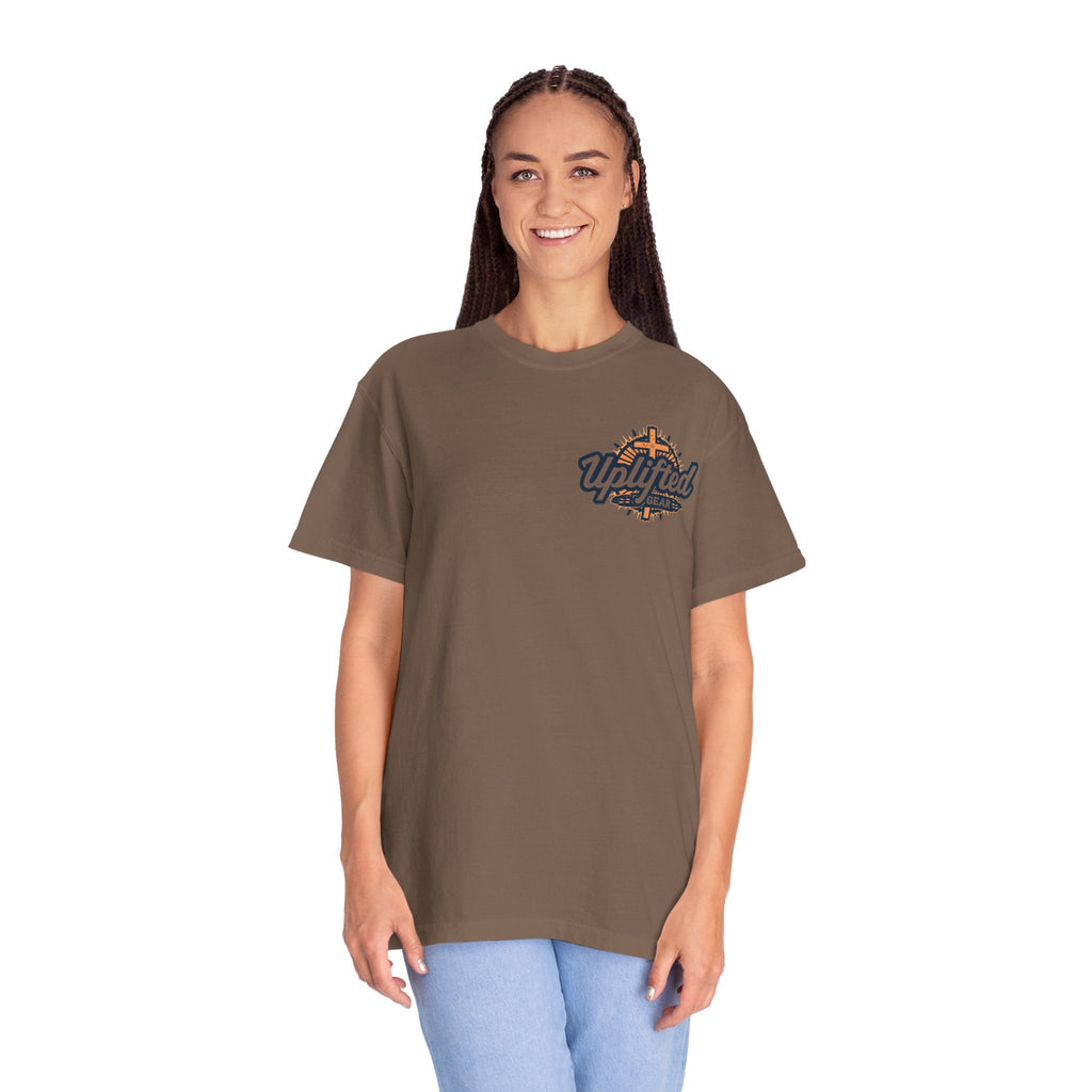 Jesus Saves T-shirt – Radiant Cross & Rays of Light Christian T-shirt for Eternal Hope & Faith Printify