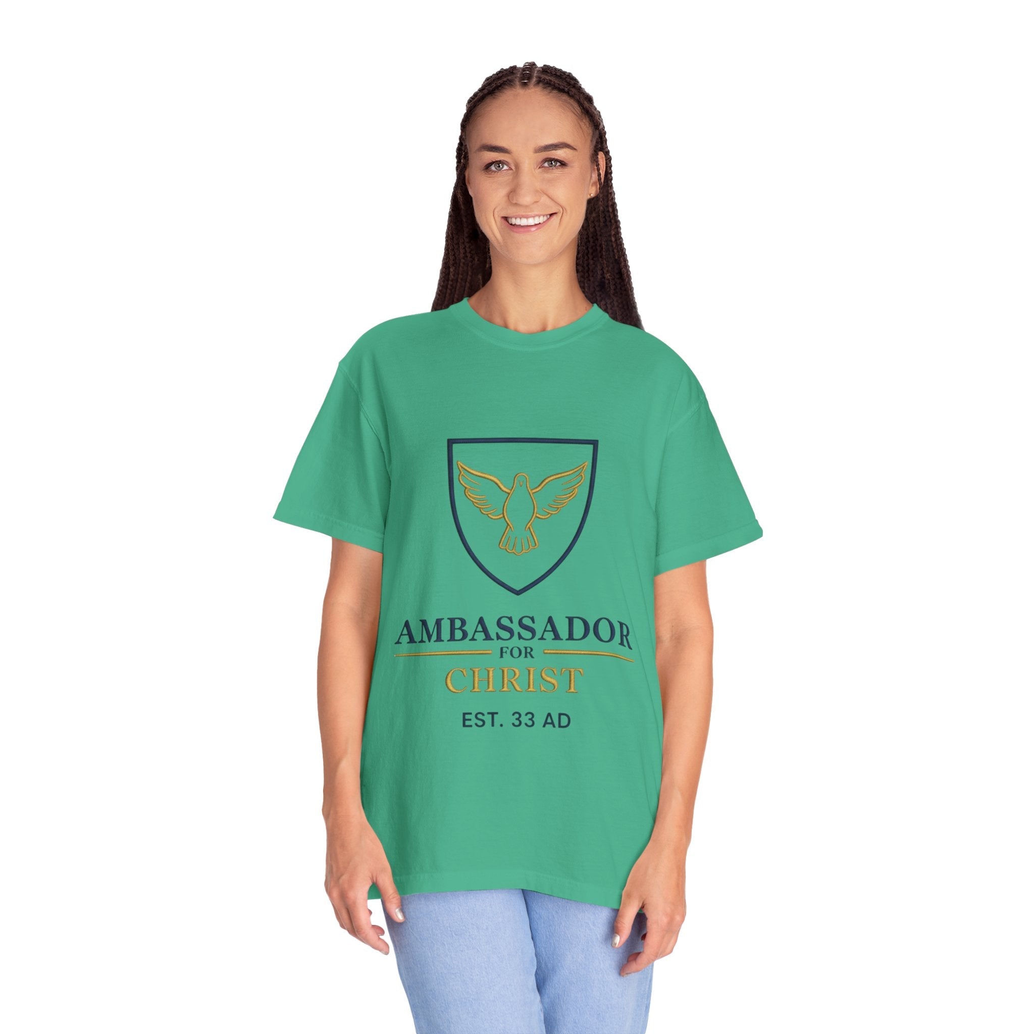 Ambassador for Christ T-Shirt – Established 33 AD Christian Tee for Bold Faith Printify
