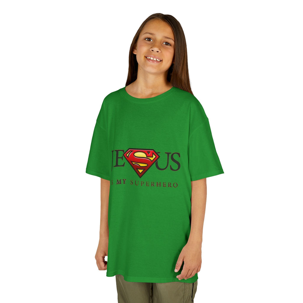 Jesus Is My Superhero T-Shirt — Faith-Based Superman-Inspired Tee Printify