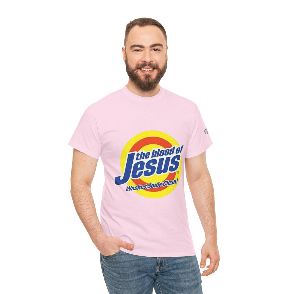 Blood of Jesus Washes Souls Clean T-shirt - Funny Tide Parody - Christian Faith T-shirt Printify