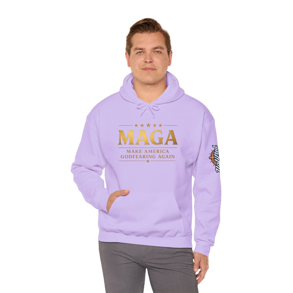 Hoodie - MAGA "Make America Godfearing Again" Political Graphic Hoodie Printify