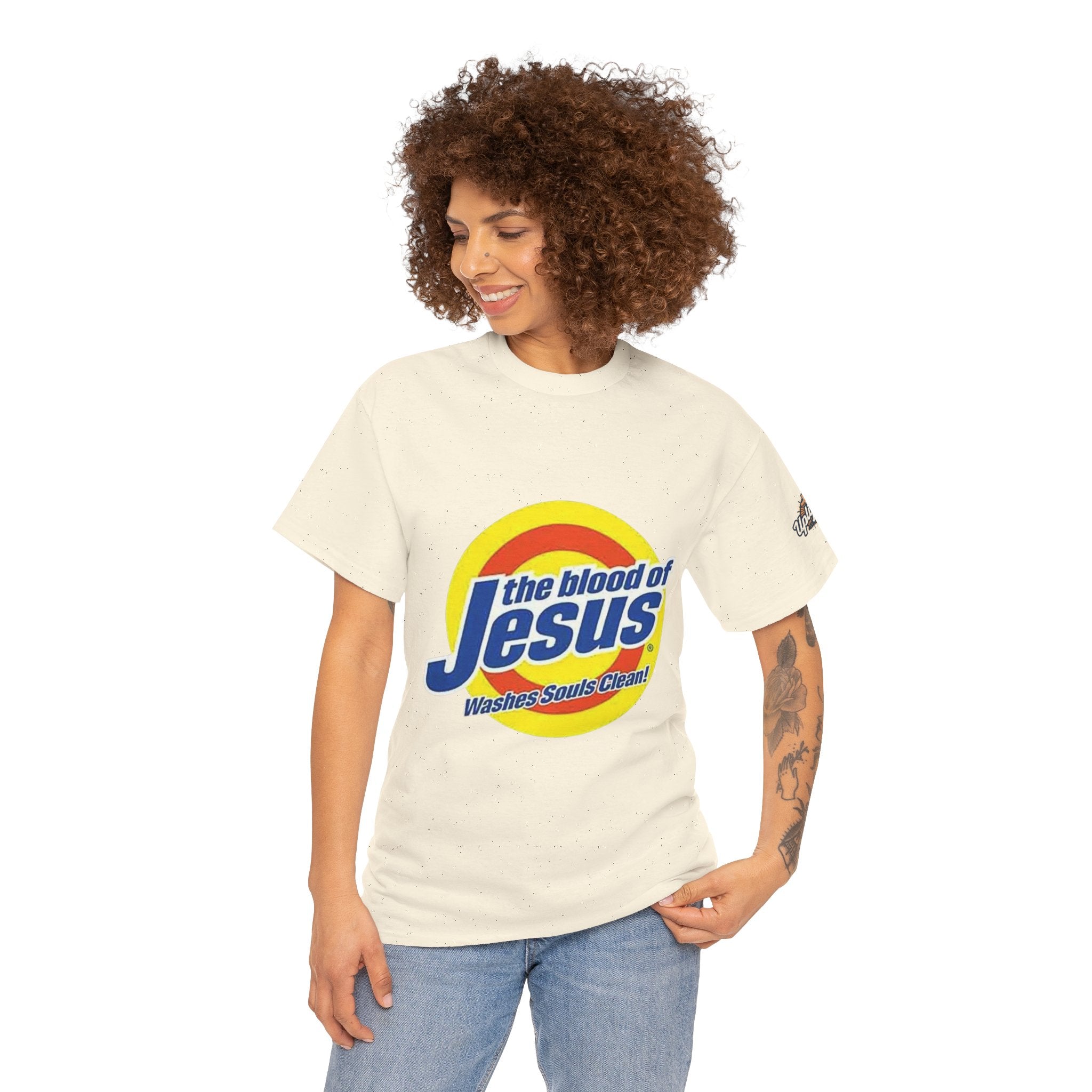 Blood of Jesus Washes Souls Clean T-shirt - Funny Tide Parody - Christian Faith T-shirt Printify