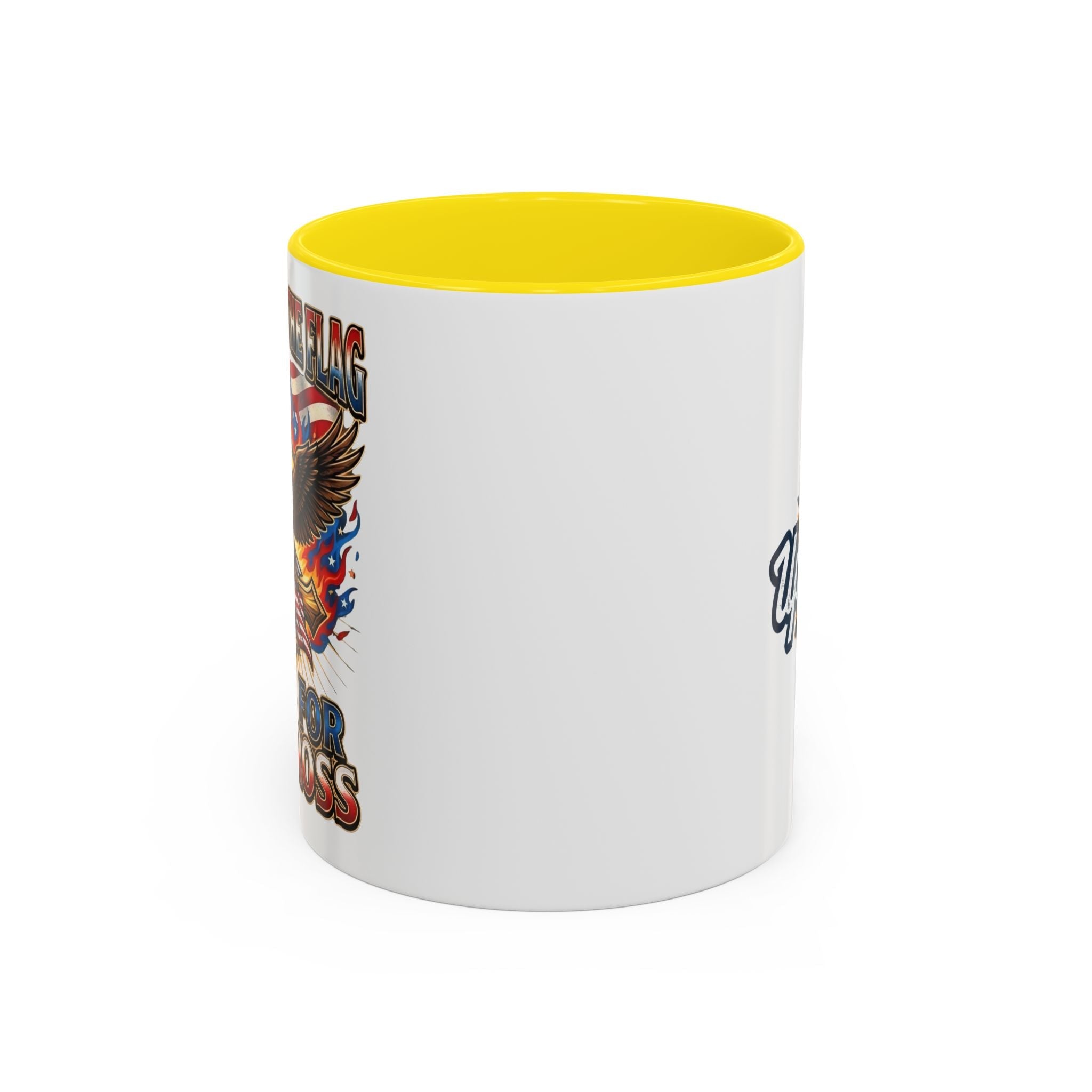 Patriotic Eagle Coffee Mug — "Stand for the Flag, Kneel for the Cross" (11/15oz) Printify