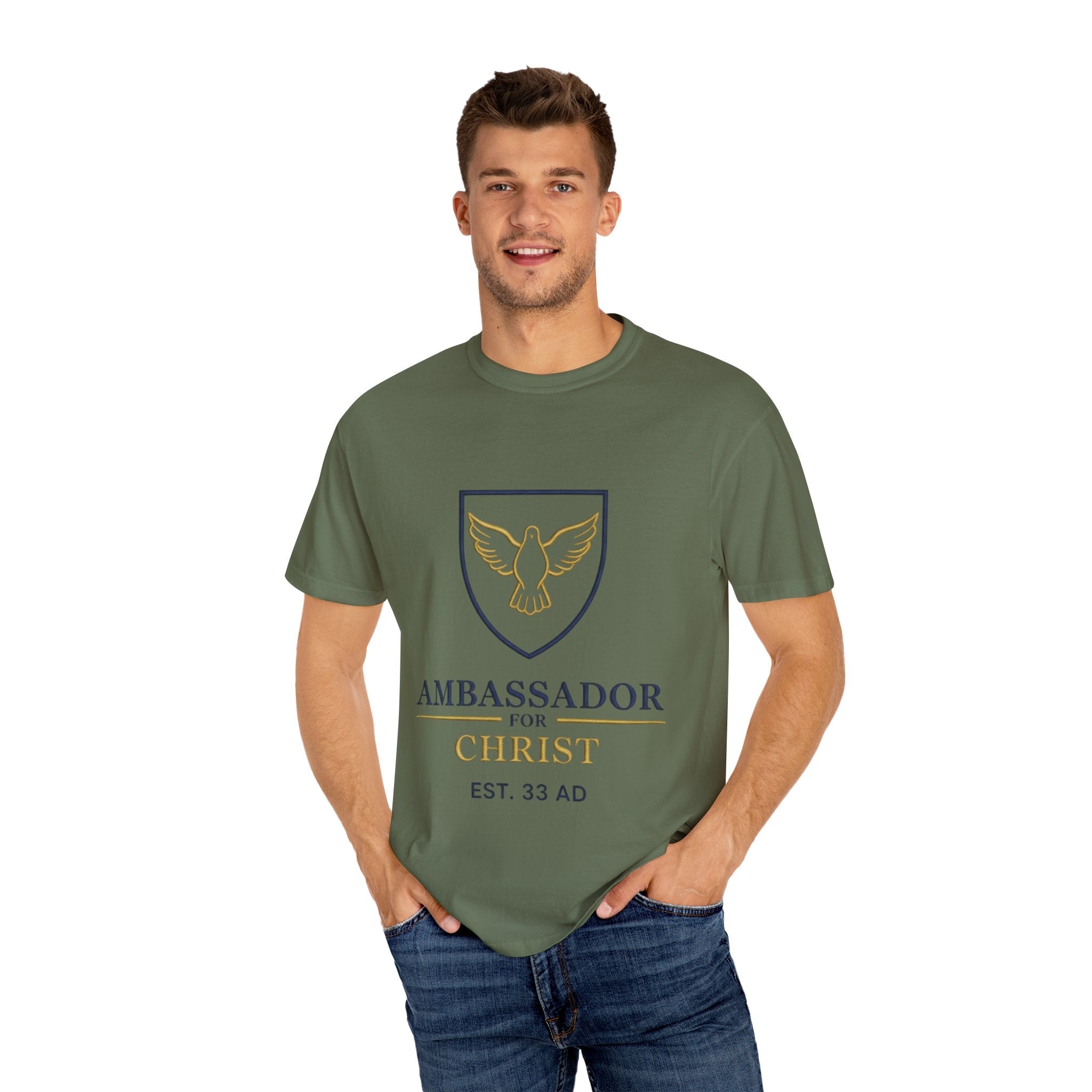 Ambassador for Christ T-Shirt – Established 33 AD Christian Tee for Bold Faith Printify