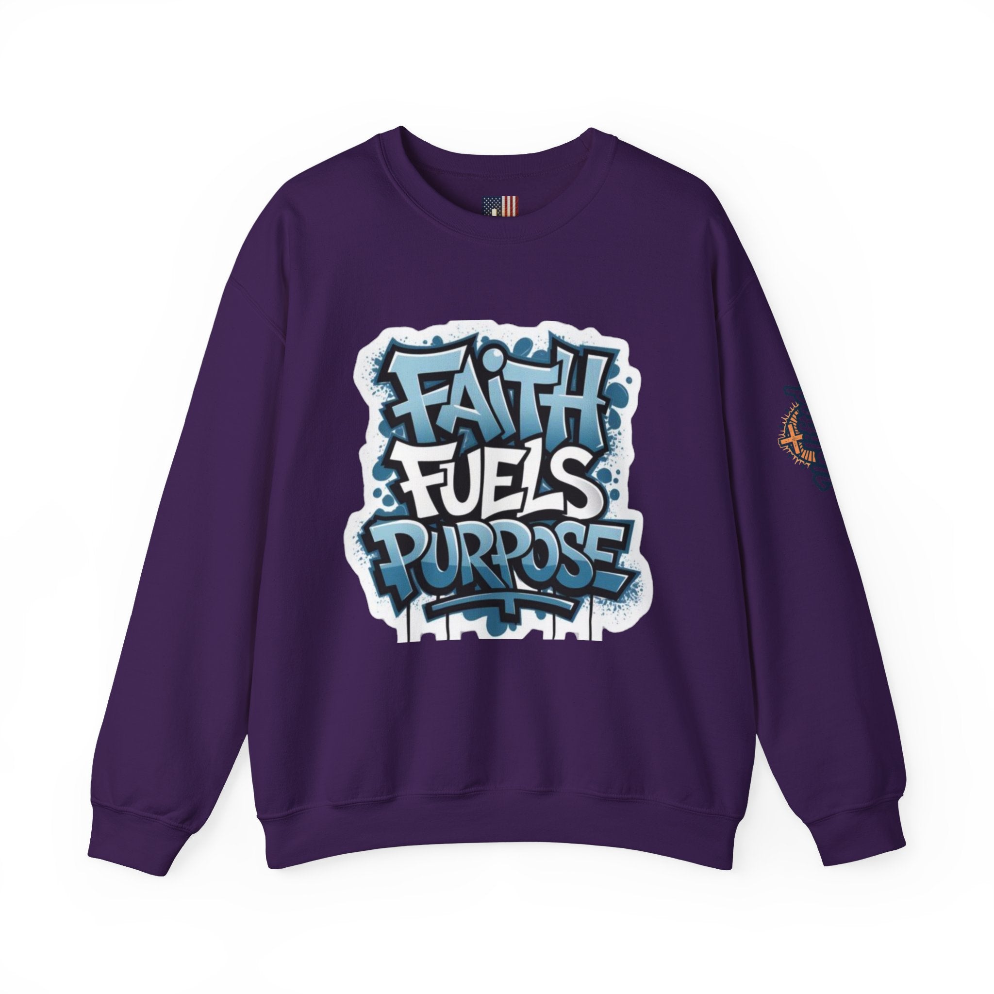Faith Fuels Purpose Sweatshirt – Inspirational Christian Sweatshirt for Divine Drive & Unstoppable Belief Printify