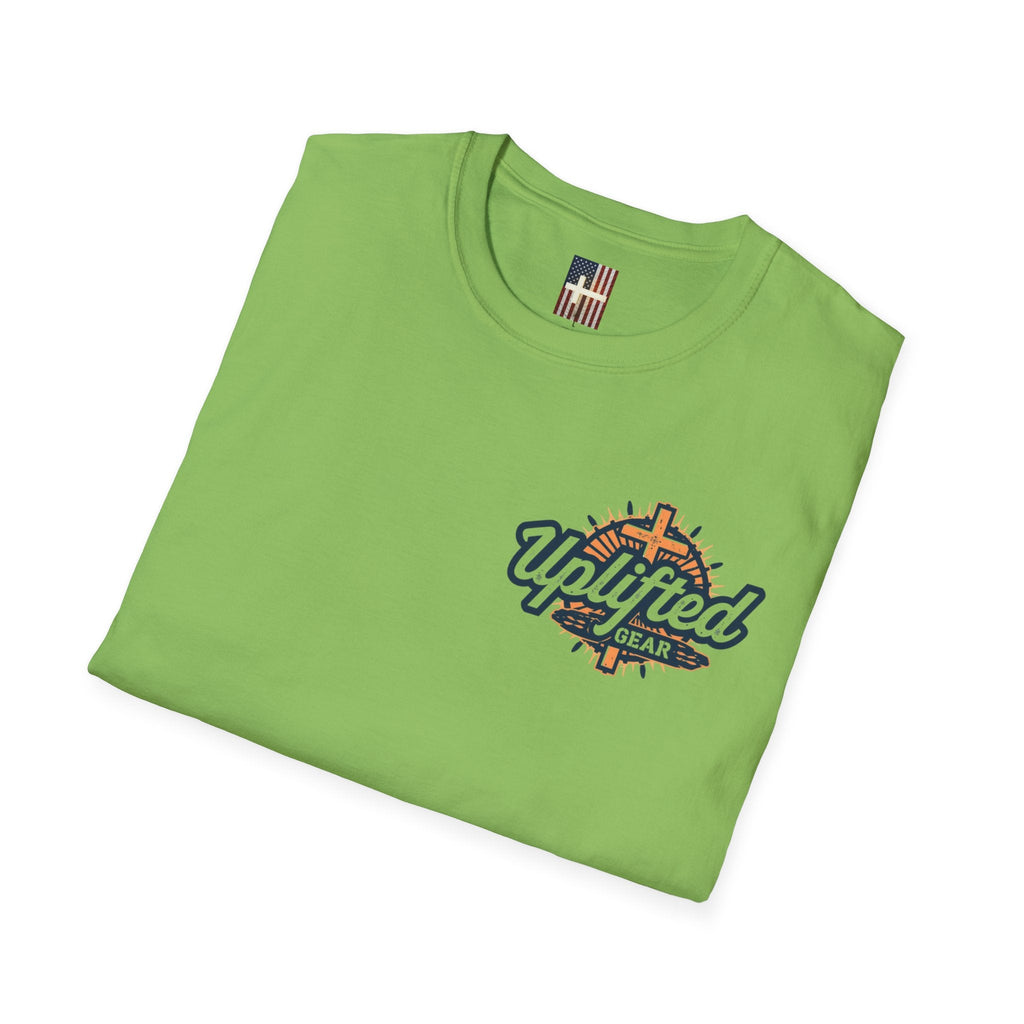 Joy to the World T-shirt – Wreath Earth Nativity Christian Christmas T-shirt for Isaiah 9:6 Holiday Faith & Festive Joy Printify
