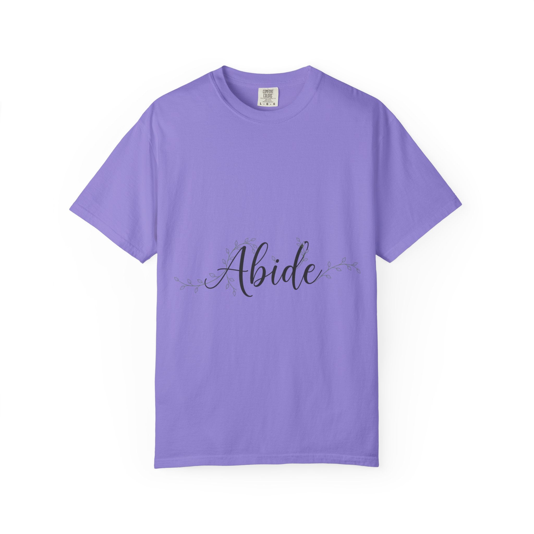 Abide in the Lord T-Shirt – Vine Design Christian Tee for Faithful Hearts Printify