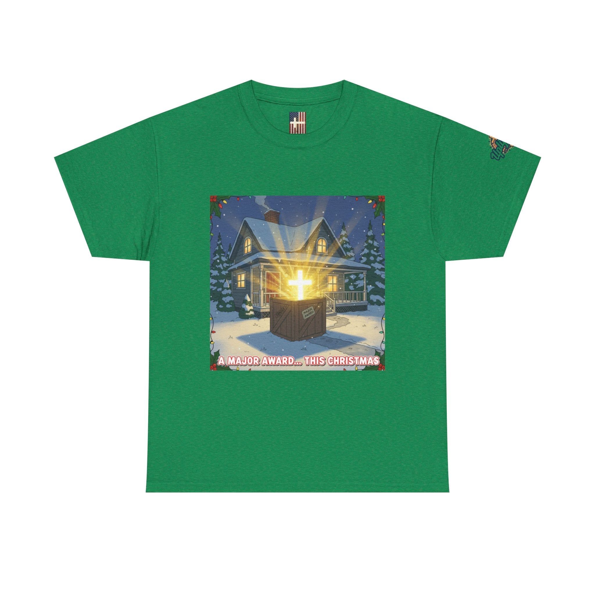 A Major Award This Christmas T-shirt – Fragile Leg Lamp Parody Cross Unboxing Christian T-shirt for Hilarious Faith & Holiday Glow Printify