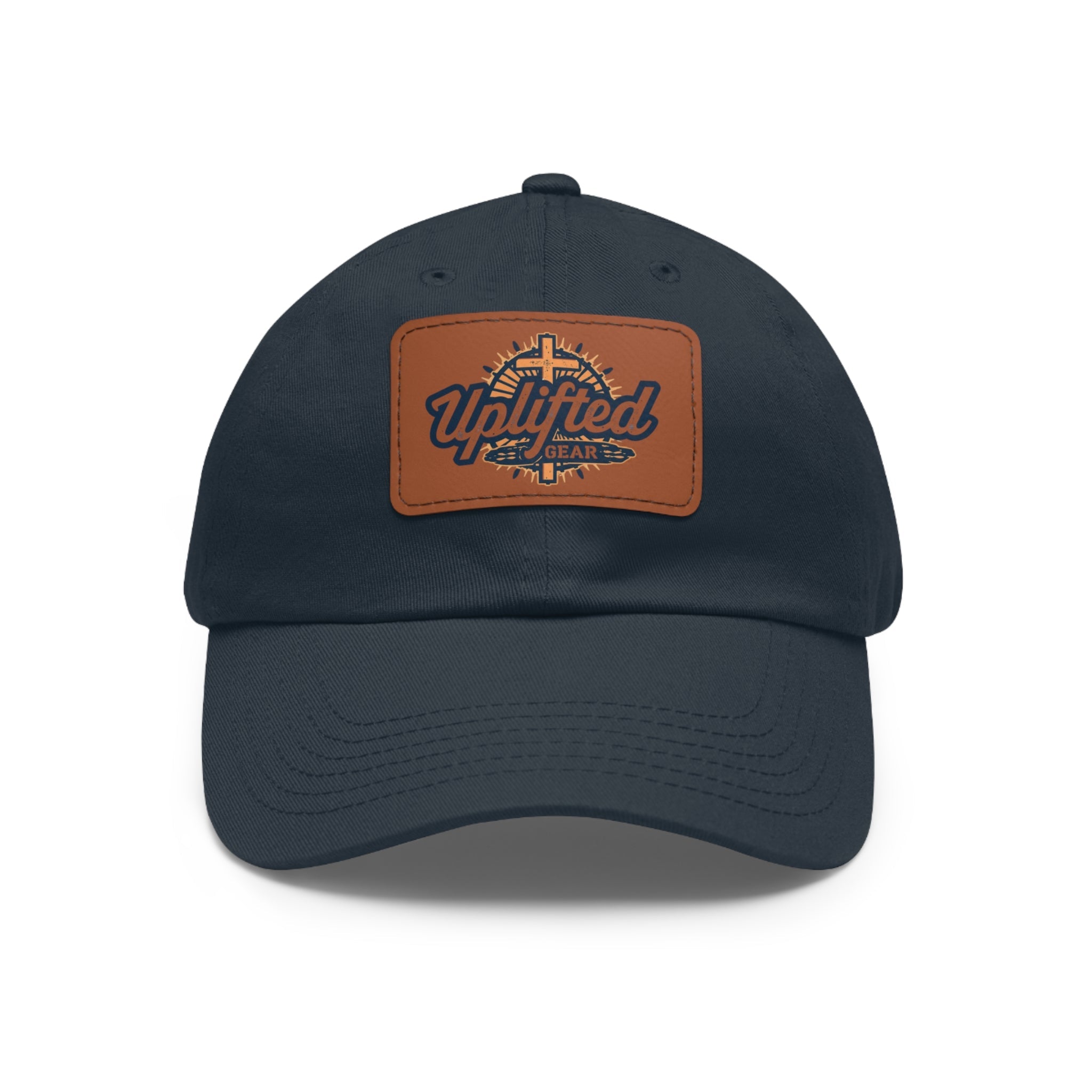 Uplifted Gear Dad Hat Christian Brand Rectangle Printify