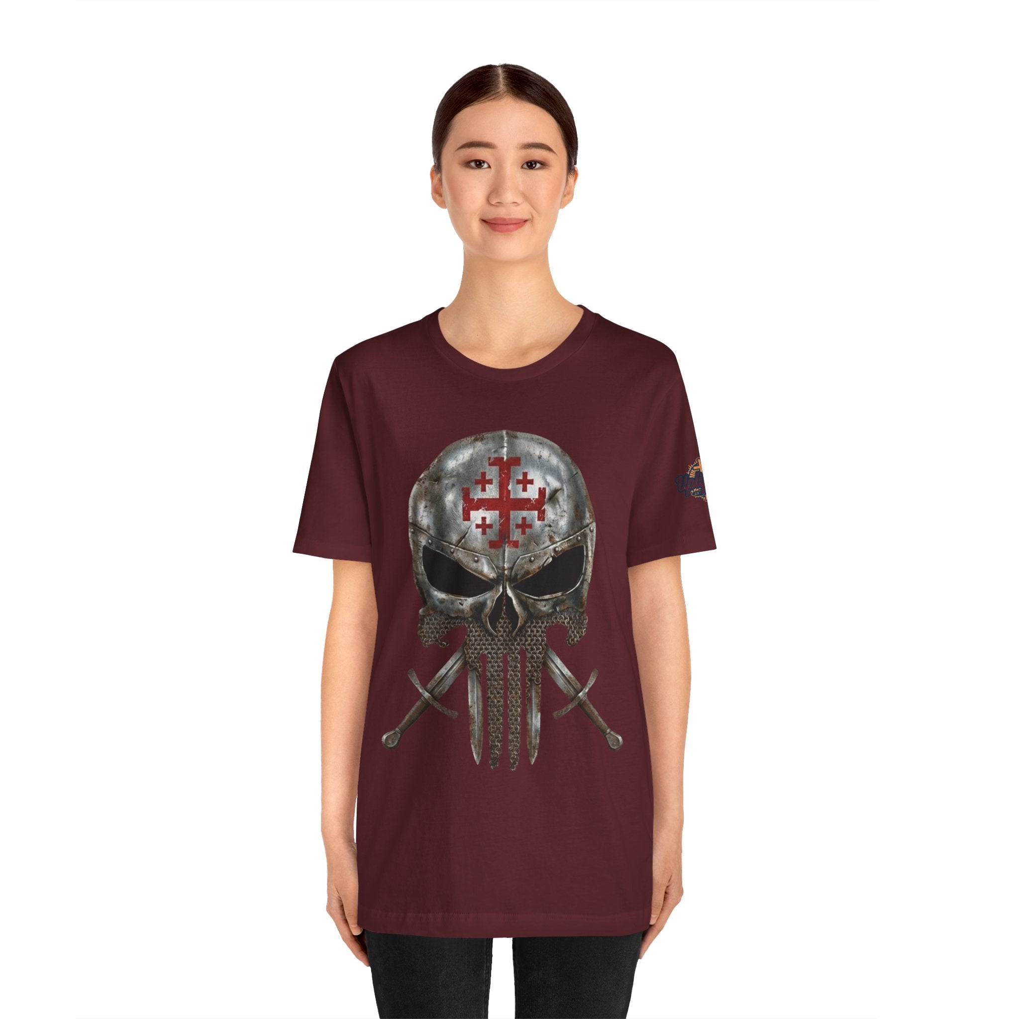 Crusader Knight Christian Skull T-shirt - Warrior Armor of God T-shirt Printify