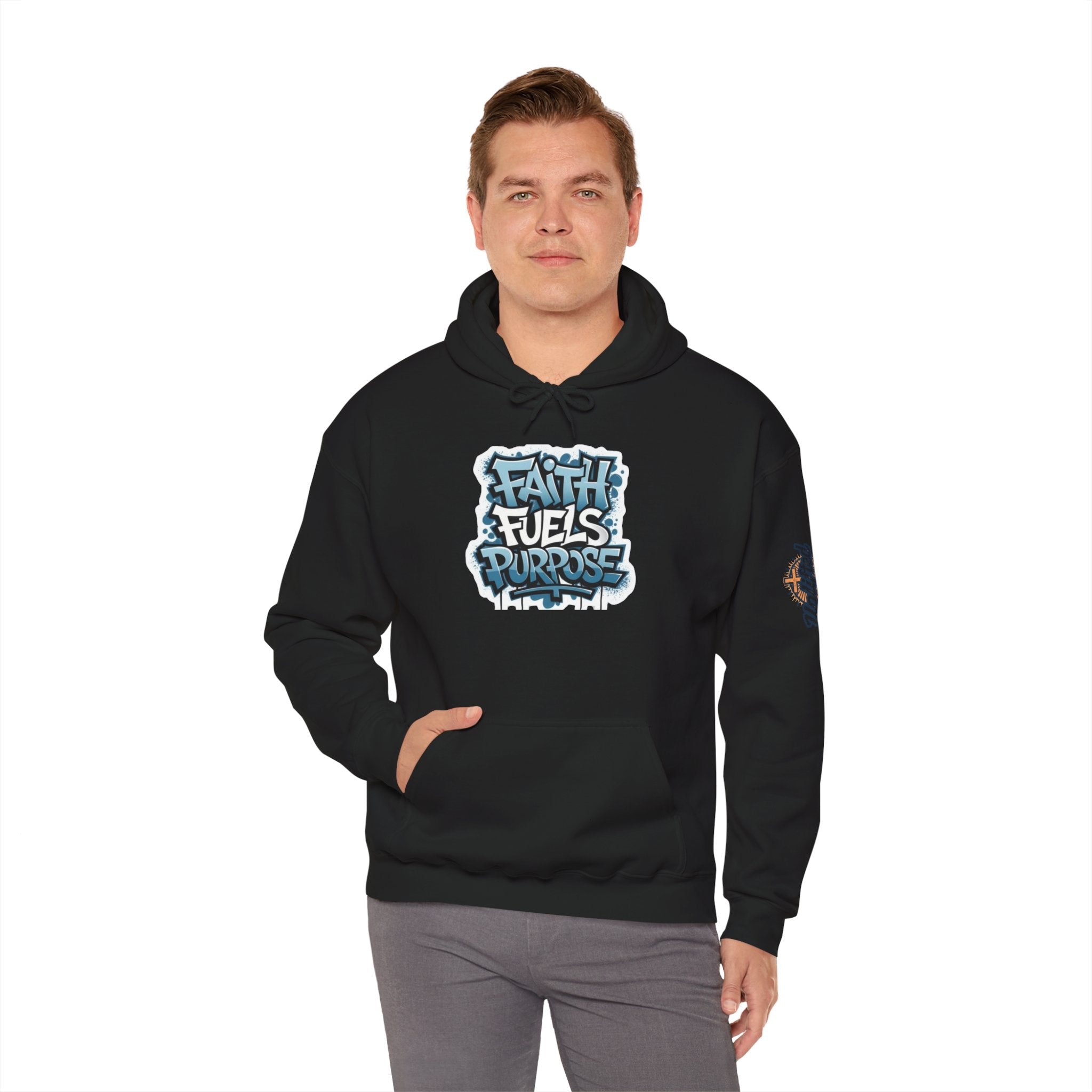 Faith Fuels Purpose Hoodie – Inspirational Christian Sweatshirt for Divine Drive & Unstoppable Belief Printify