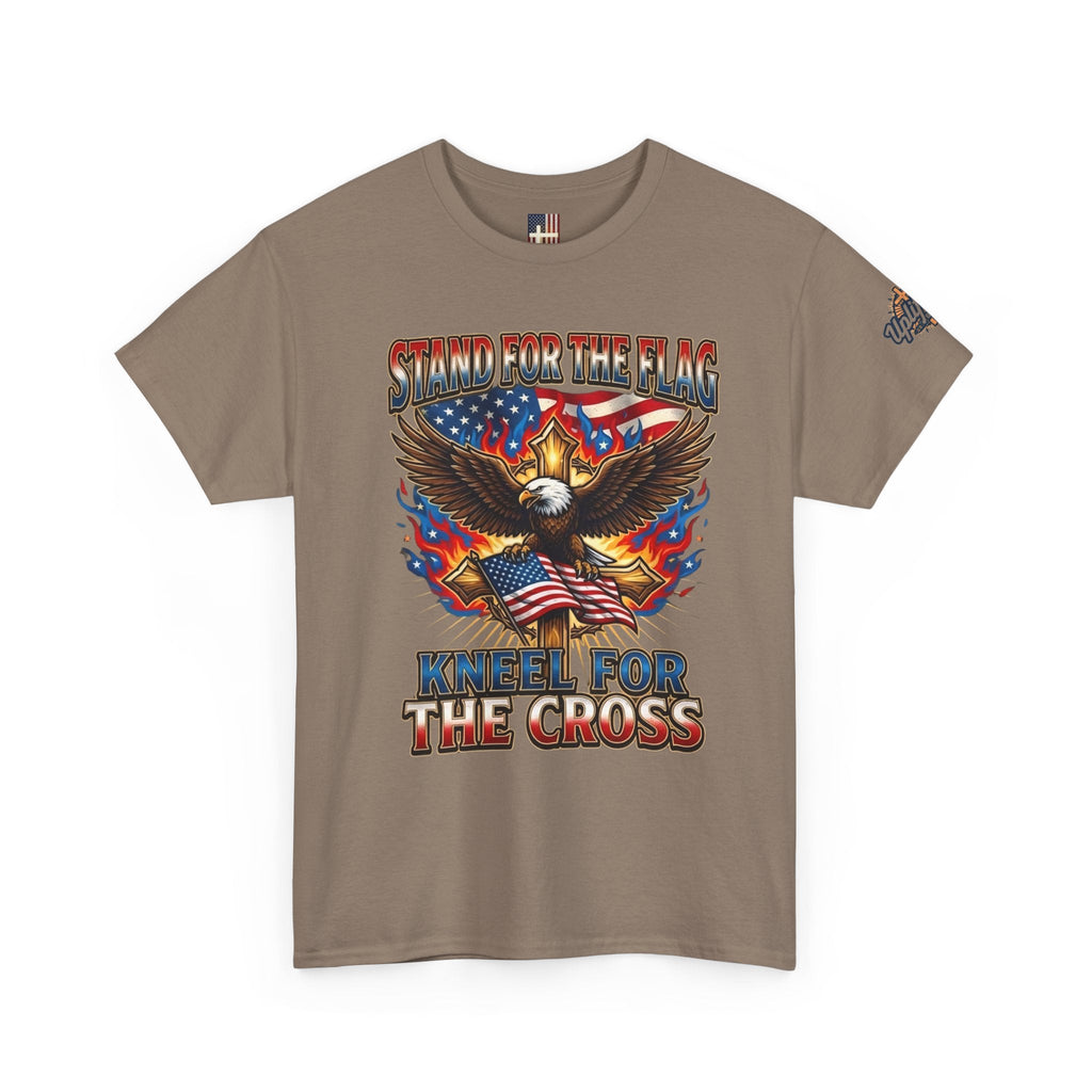 Stand for the Flag Kneel for the Cross T-shirt | Patriotic Eagle T-shirt Printify