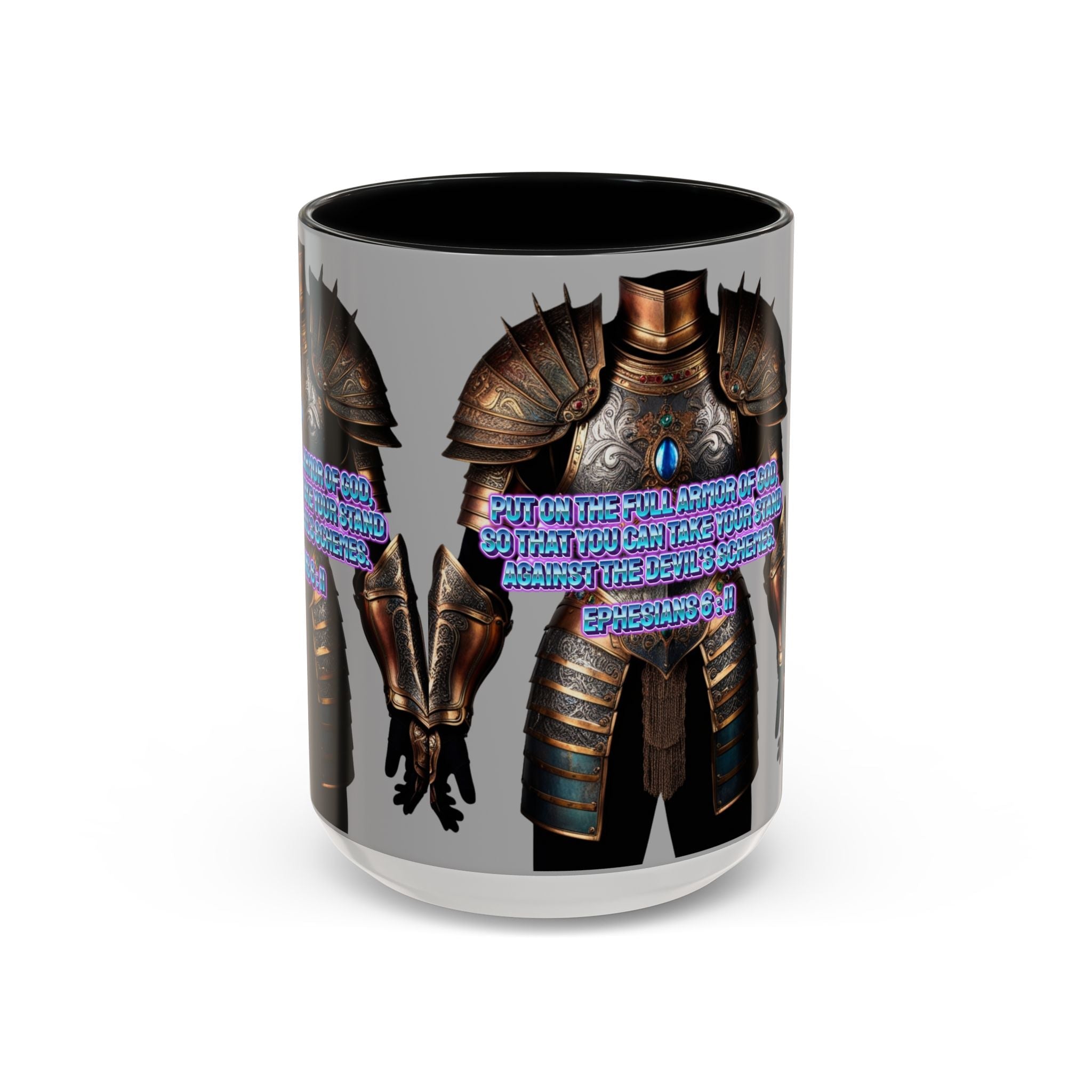 Religious Graphic Armor Of God Design - Accent Coffee Mug (11, 15oz) Printify