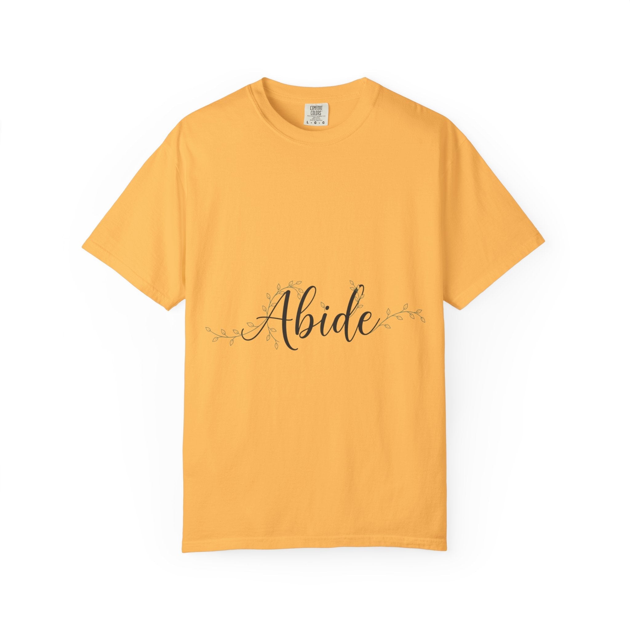 Abide in the Lord T-Shirt – Vine Design Christian Tee for Faithful Hearts Printify