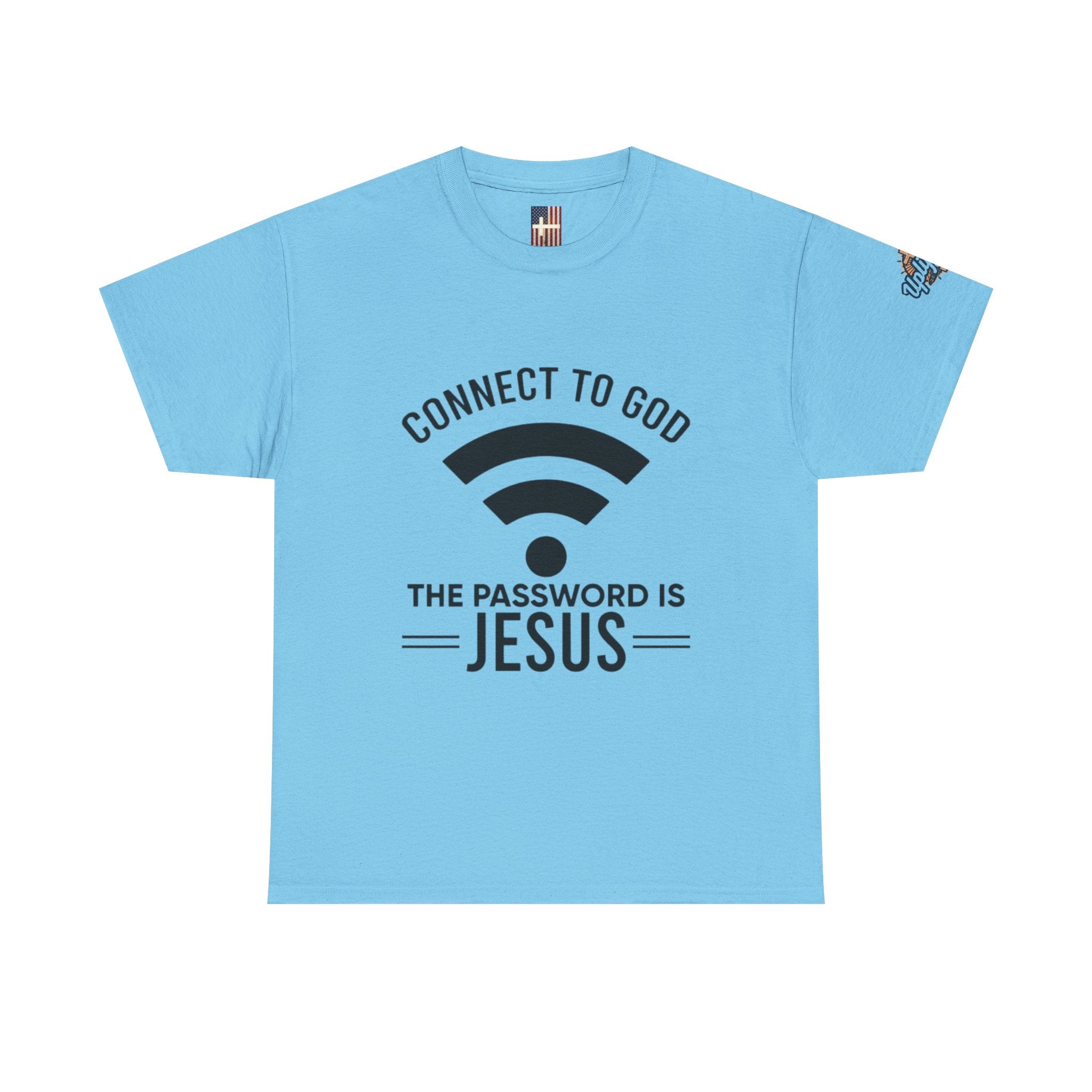 Connect to God T-shirt - WIFI Password is Jesus - Funny Christian Faith T-shirt Printify