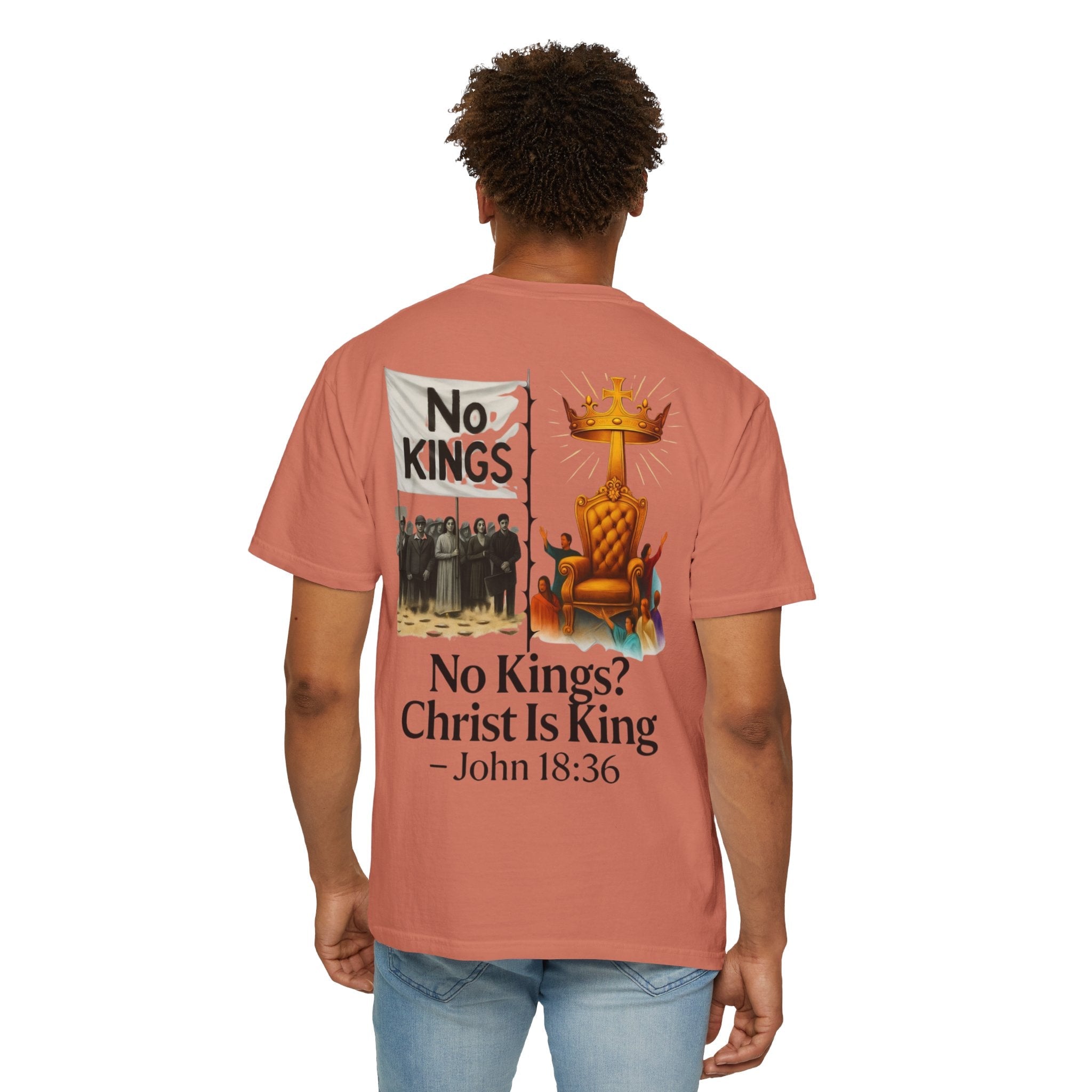 No Kings? Christ is King T-Shirt – Bold Christian Faith Tee for Devoted Believers Printify