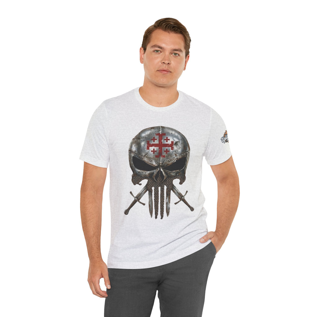 Crusader Knight Christian Skull T-shirt - Warrior Armor of God T-shirt Printify