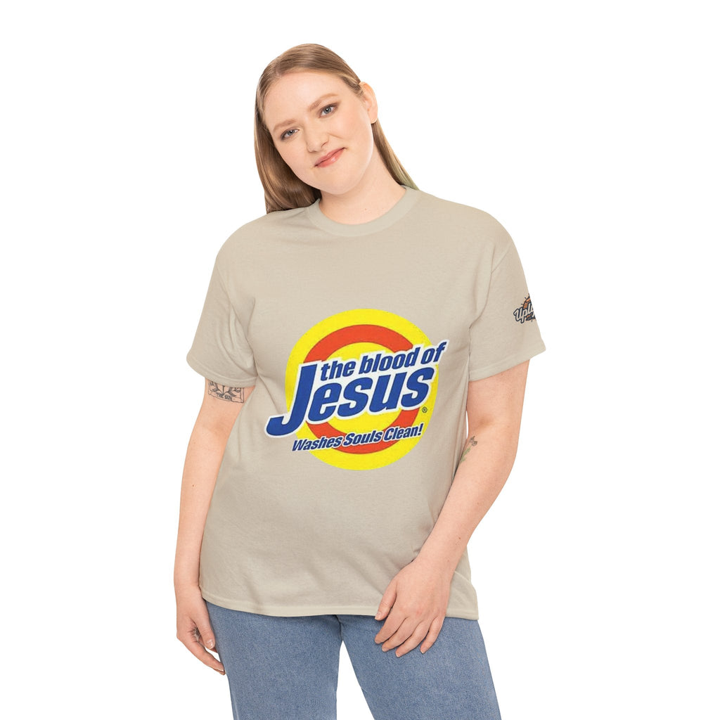 Blood of Jesus Washes Souls Clean T-shirt - Funny Tide Parody - Christian Faith T-shirt Printify