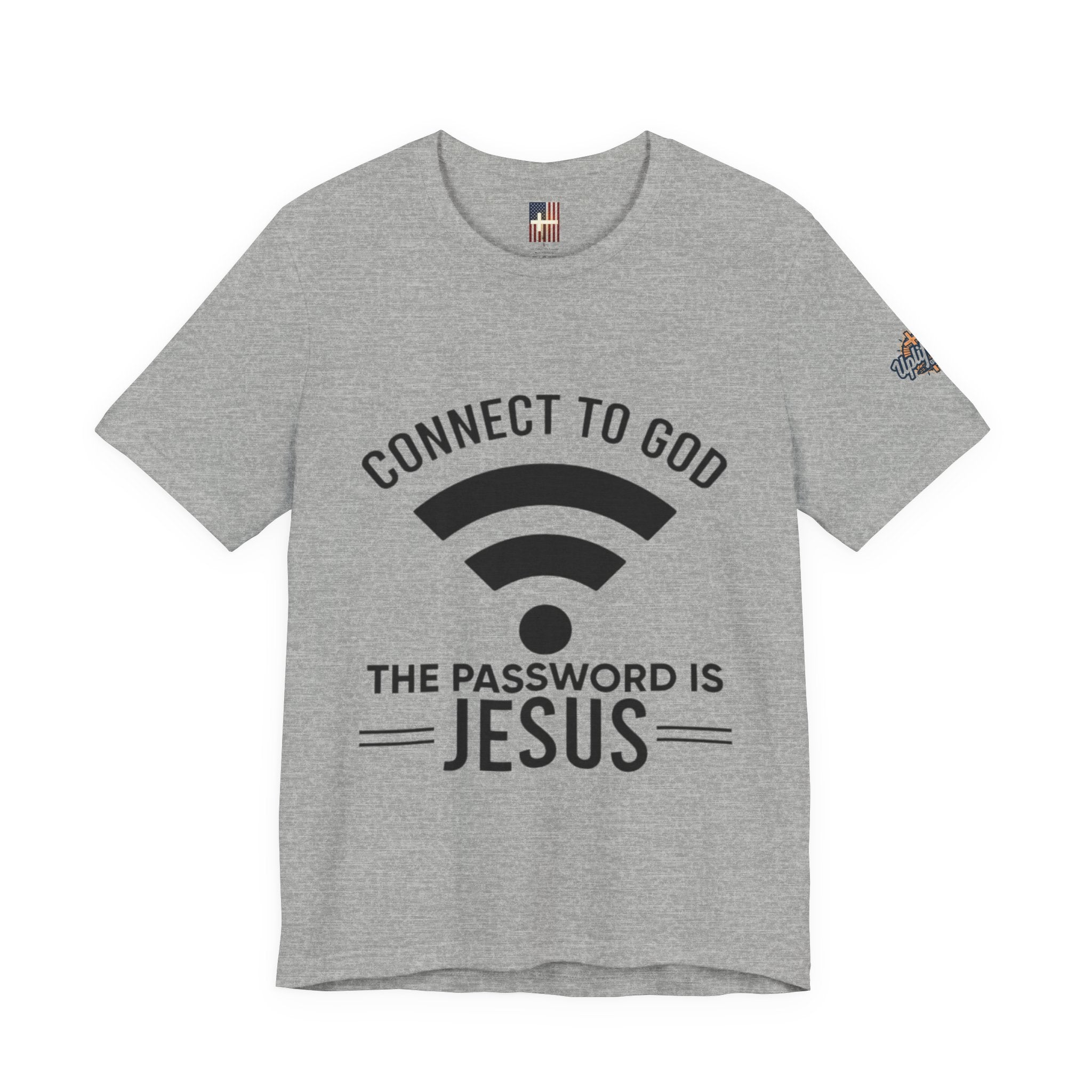 Connect to God T-shirt - WIFI Password is Jesus - Funny Christian Faith T-shirt Printify