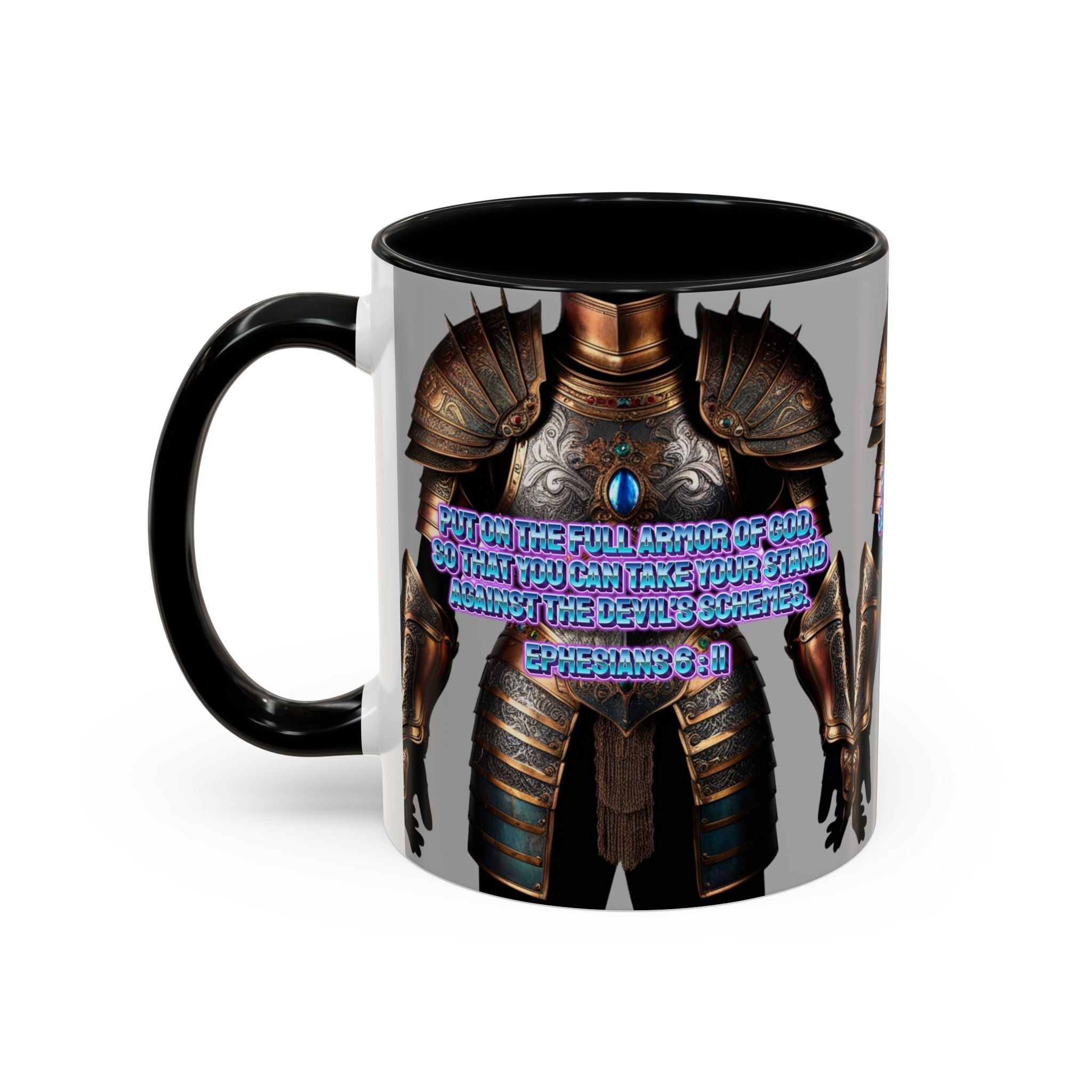 Religious Graphic Armor Of God Design - Accent Coffee Mug (11, 15oz) Printify
