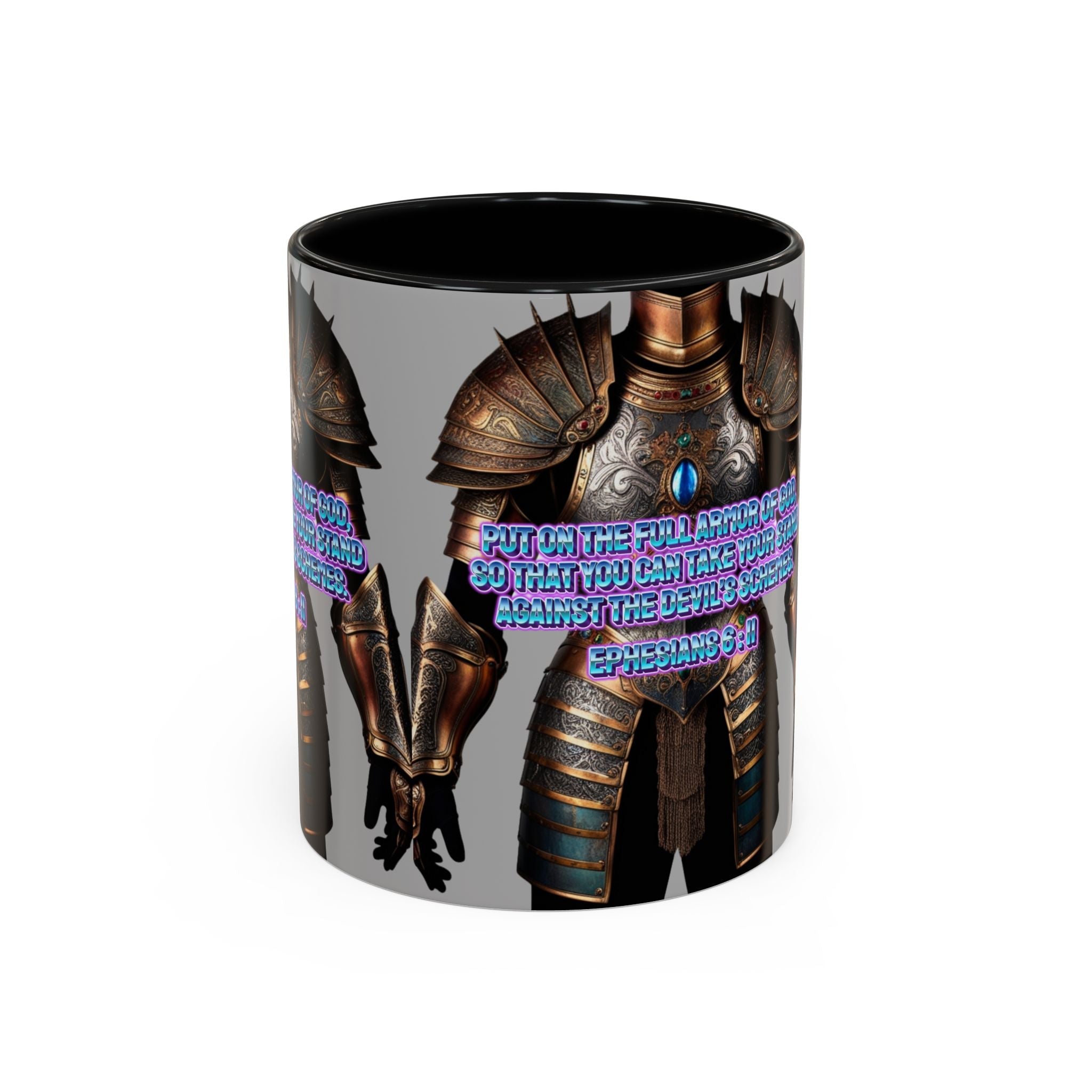 Religious Graphic Armor Of God Design - Accent Coffee Mug (11, 15oz) Printify