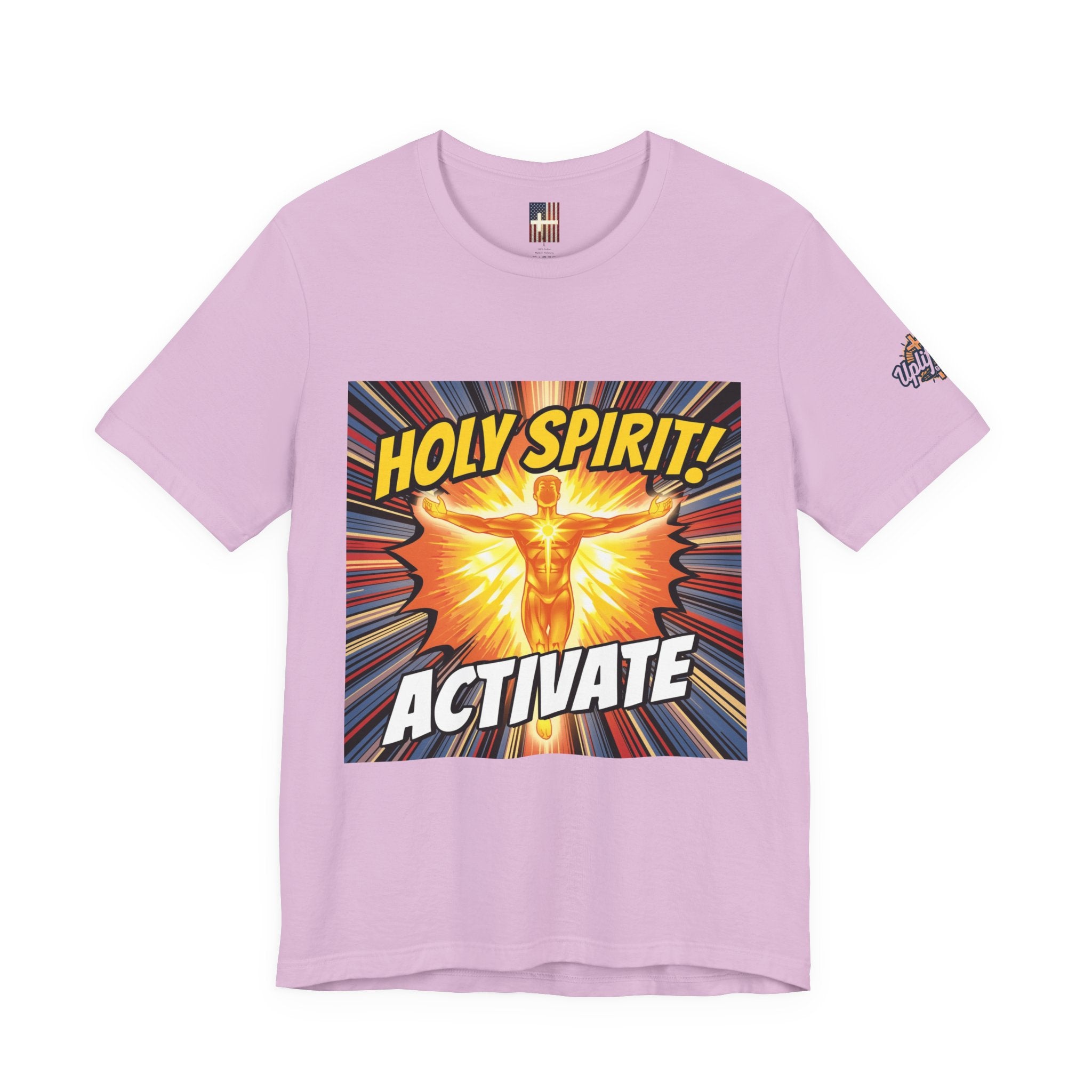 Holy Spirit Activate T-shirt – Superhero Christian T-shirt with Vibrant Power-Up Design for Faith-Fueled Boldness Printify