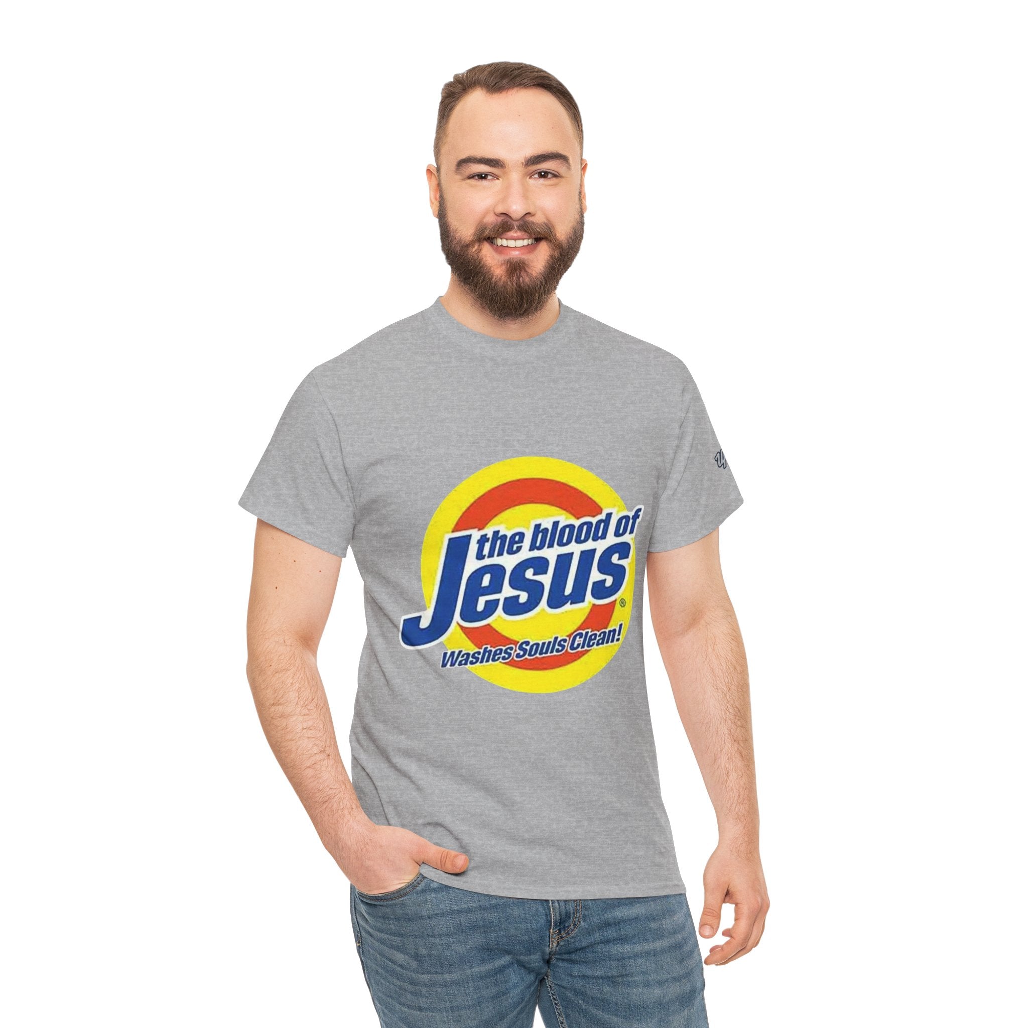 Blood of Jesus Washes Souls Clean T-shirt - Funny Tide Parody - Christian Faith T-shirt Printify