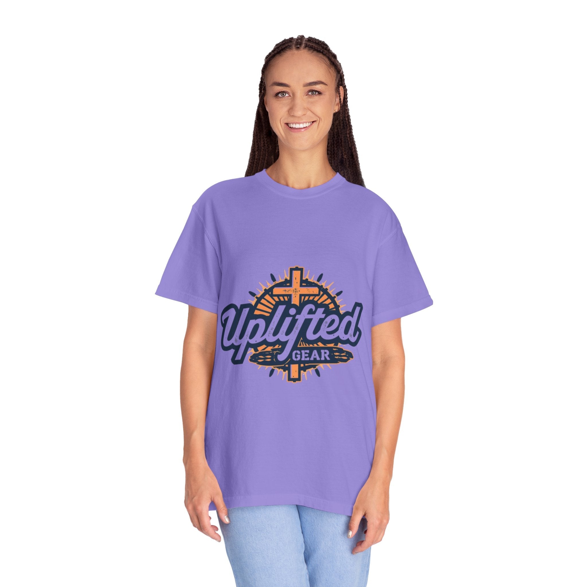 Uplifted Gear Christian T-Shirt – Bold Logo Faith Tee for Inspired Living Printify