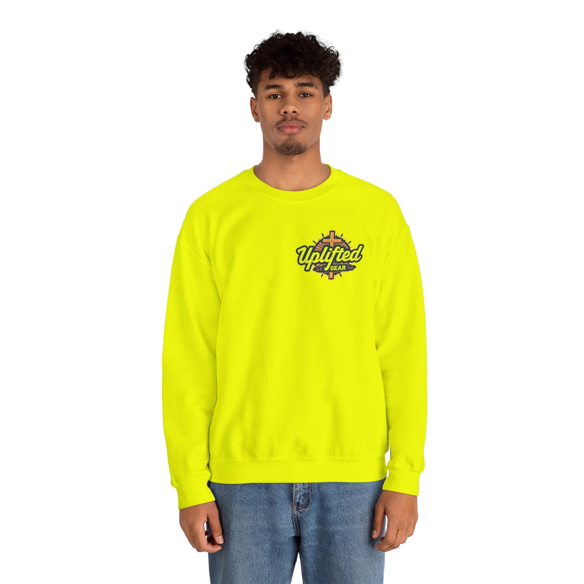 Trust in The Lord Proverbs 3:5-6 Biblical Design Crewneck Sweatshirt Printify