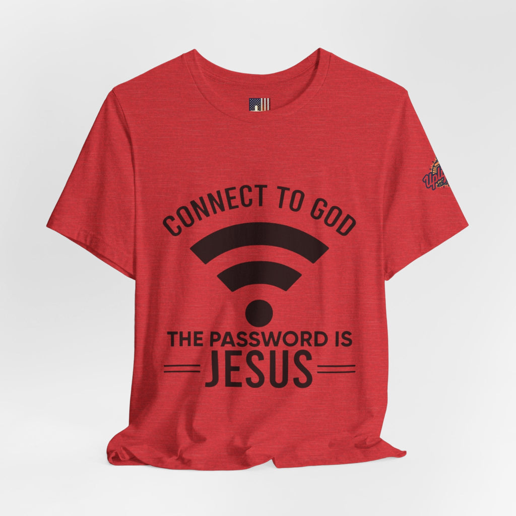 Connect to God T-shirt - WIFI Password is Jesus - Funny Christian Faith T-shirt Printify